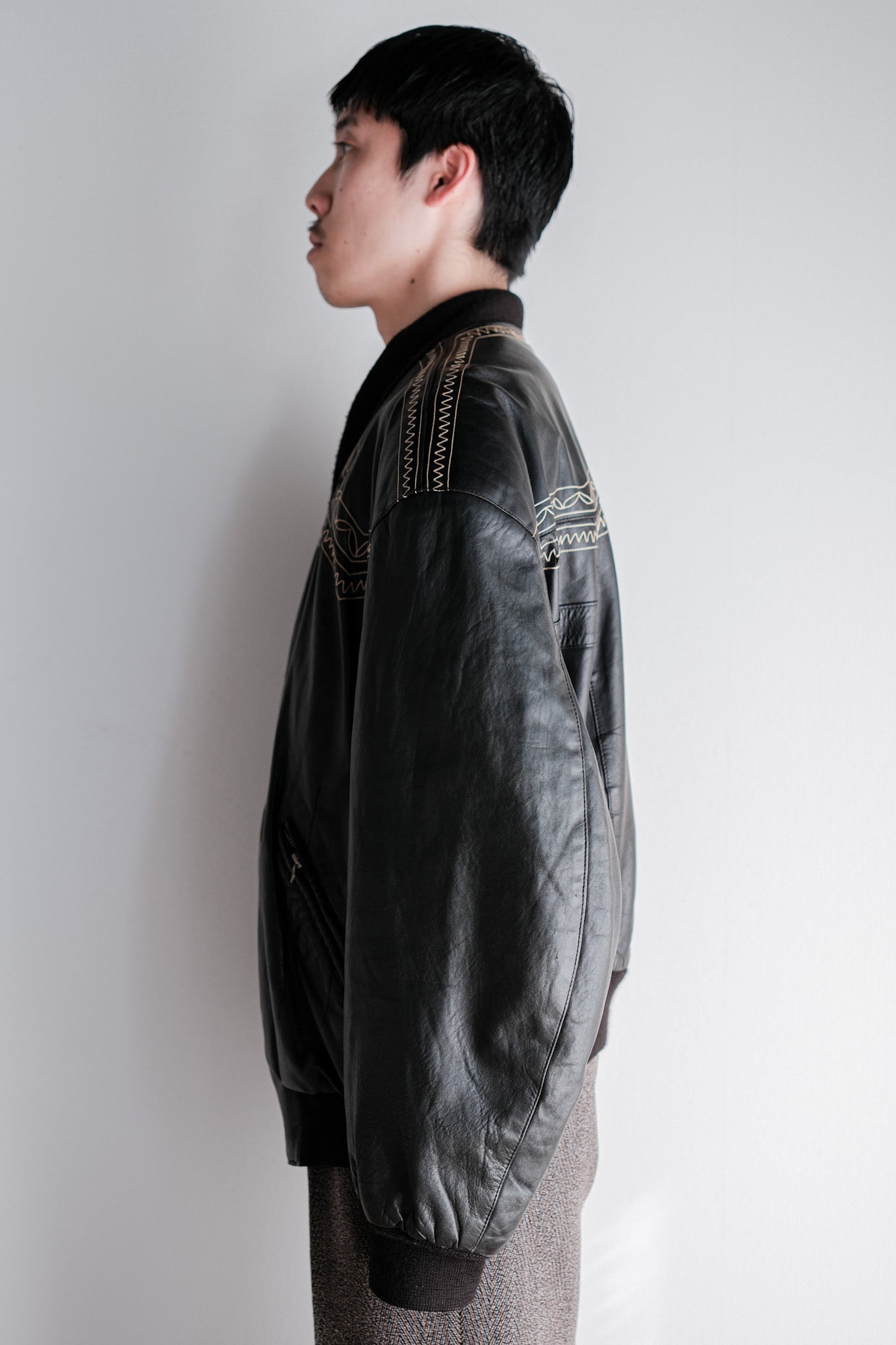 【~80's】Old SERAPHIN Lamb Leather Blouson Size.56