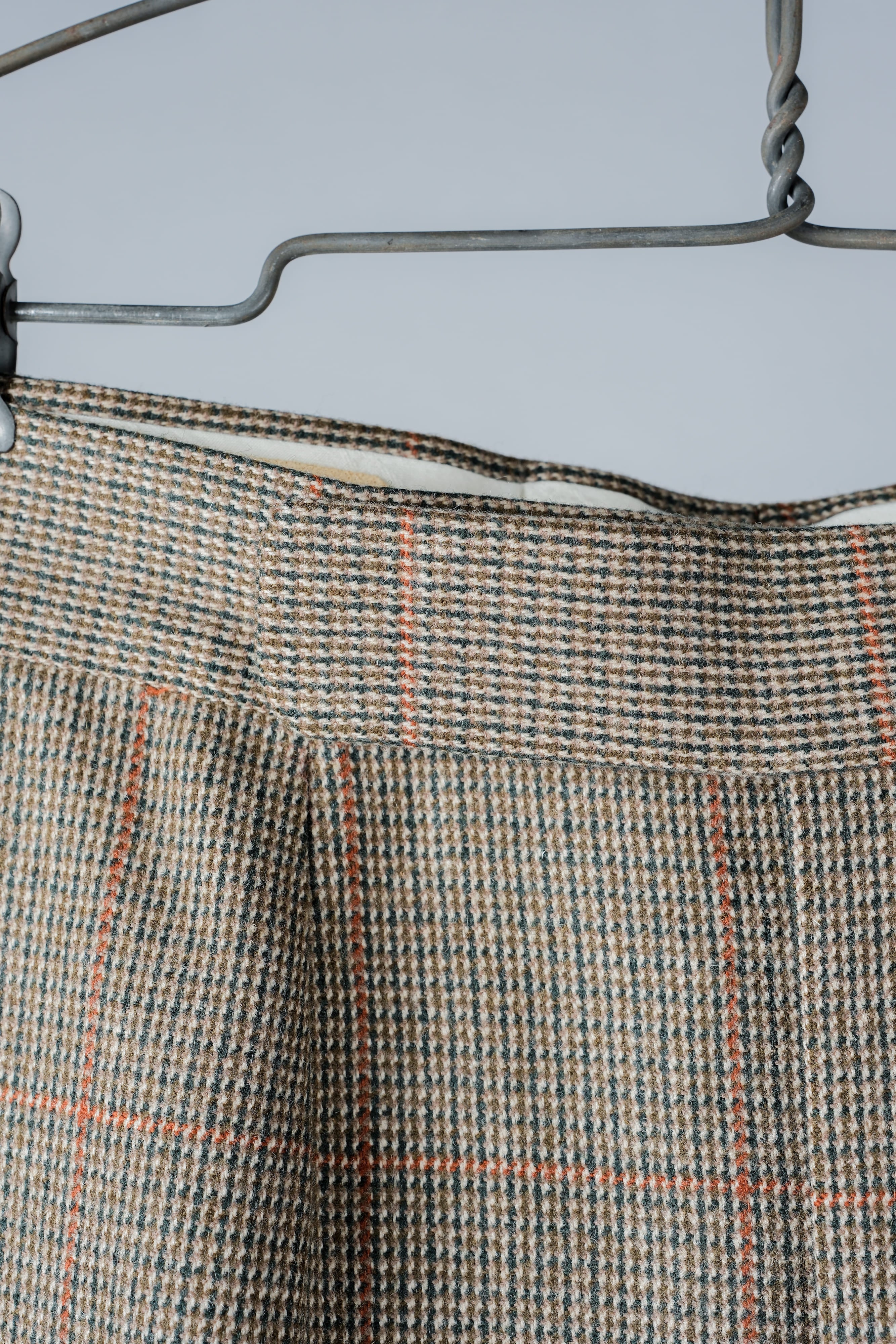 【~70's】British Vintage Wool Plaid Trousers