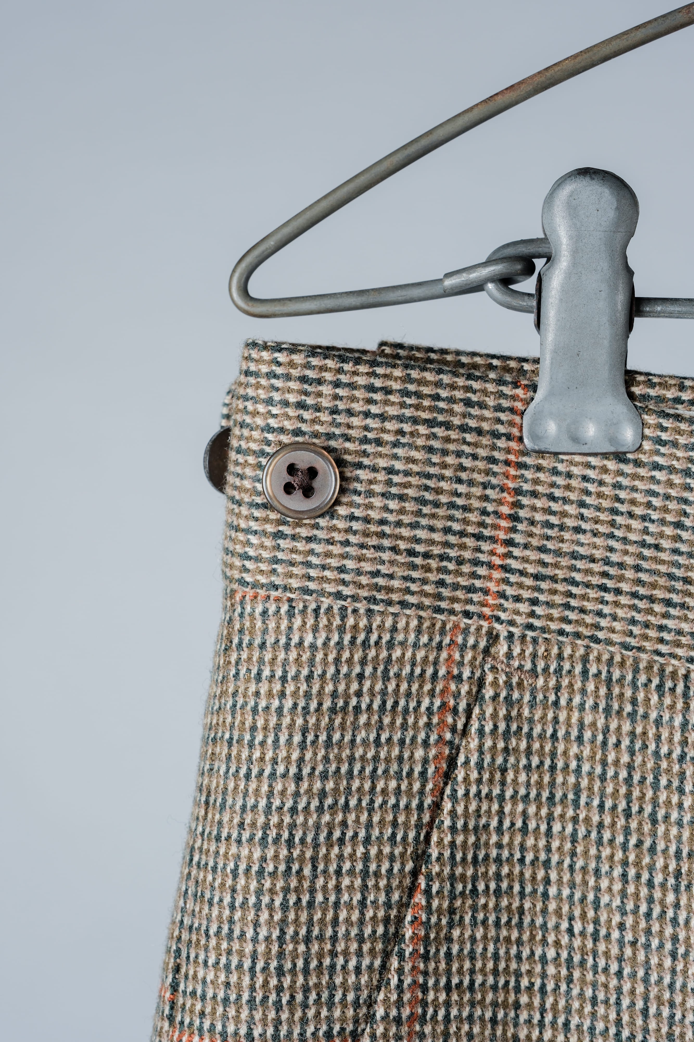 【~70's】British Vintage Wool Plaid Trousers