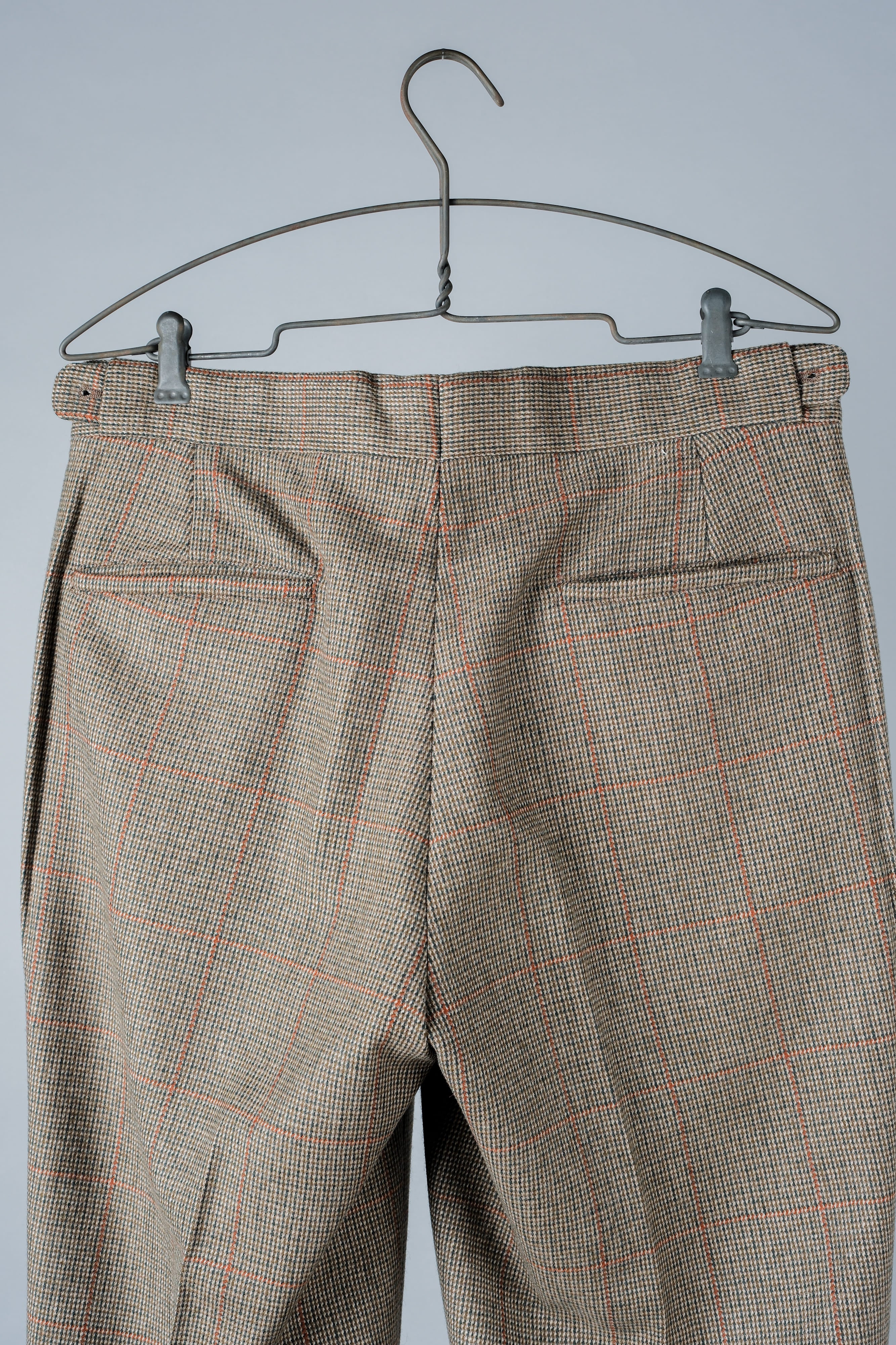 【~70's】British Vintage Wool Plaid Trousers