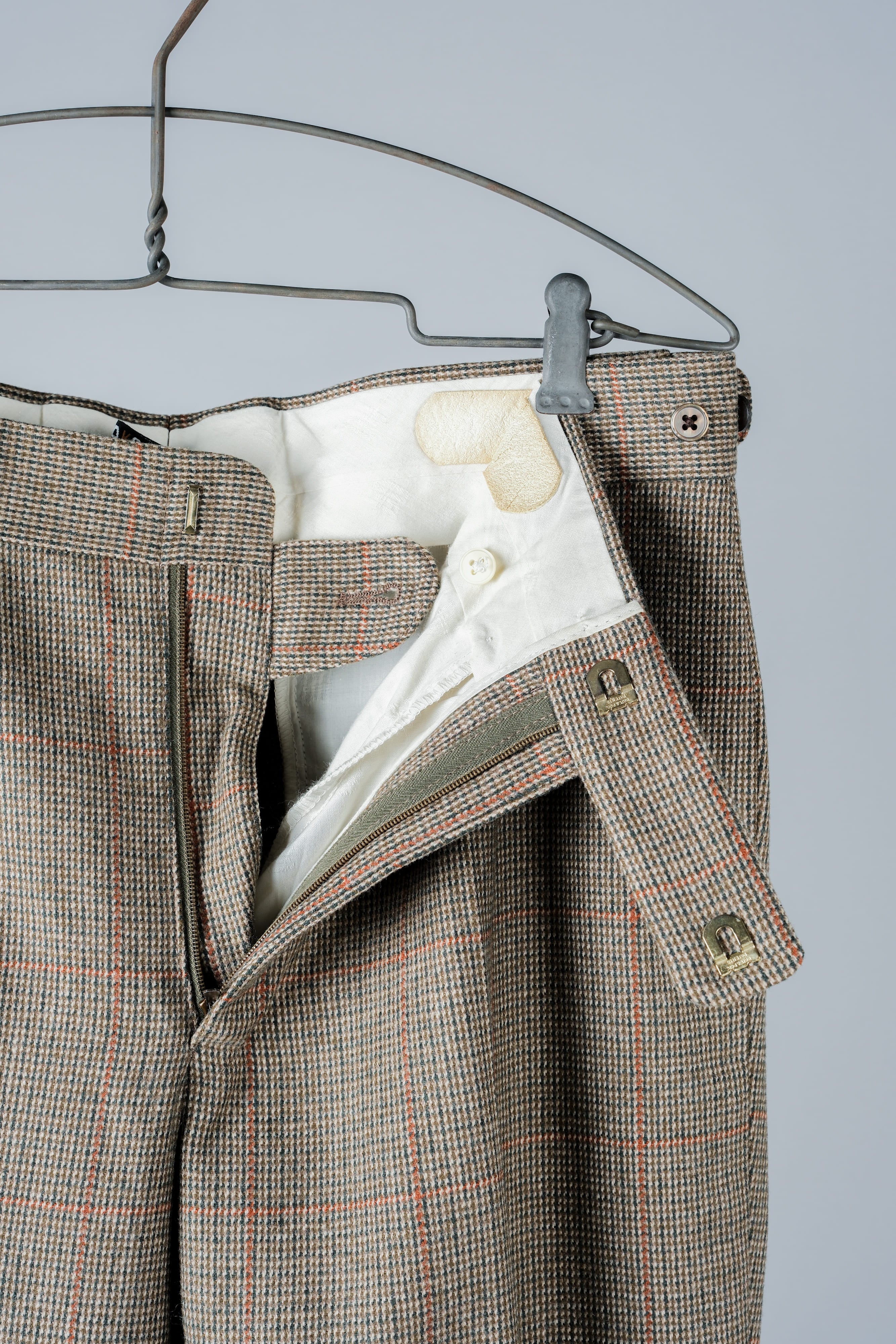 【~70's】British Vintage Wool Plaid Trousers