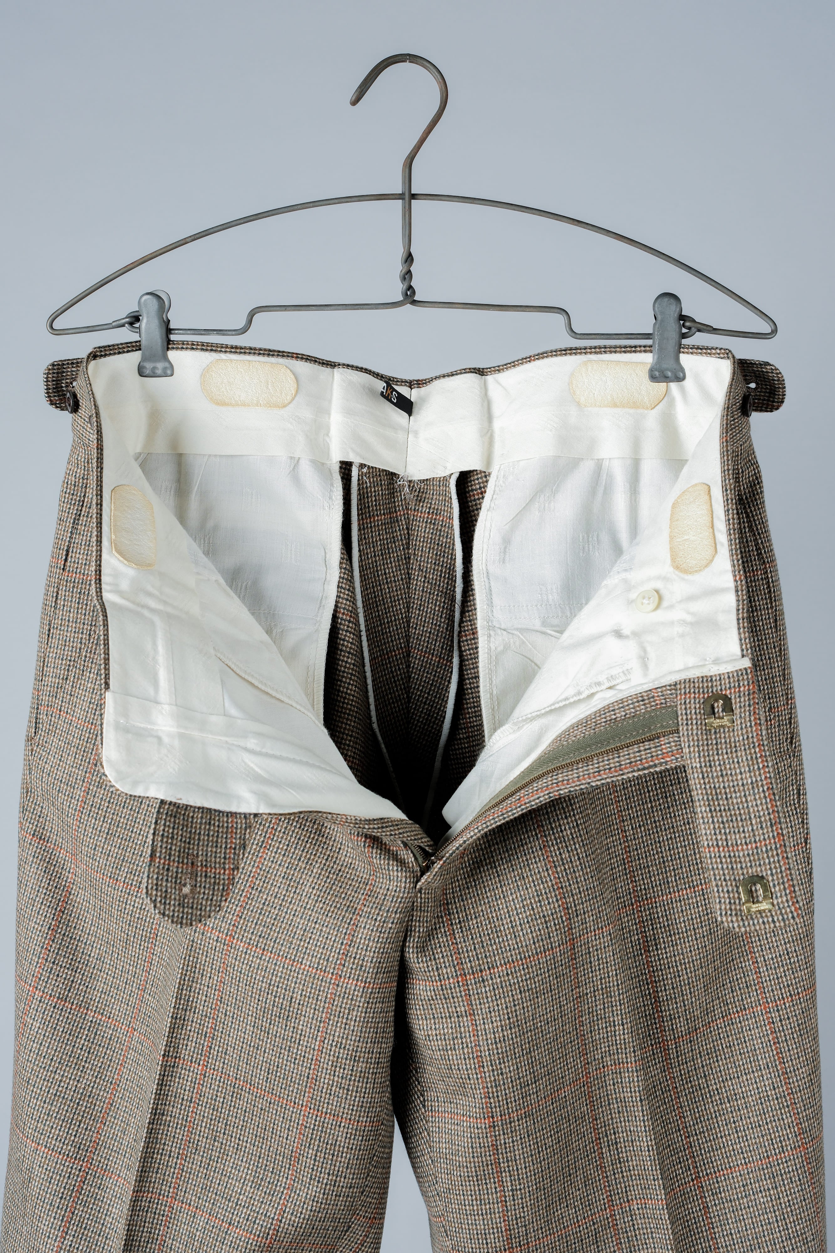 【~70's】British Vintage Wool Plaid Trousers