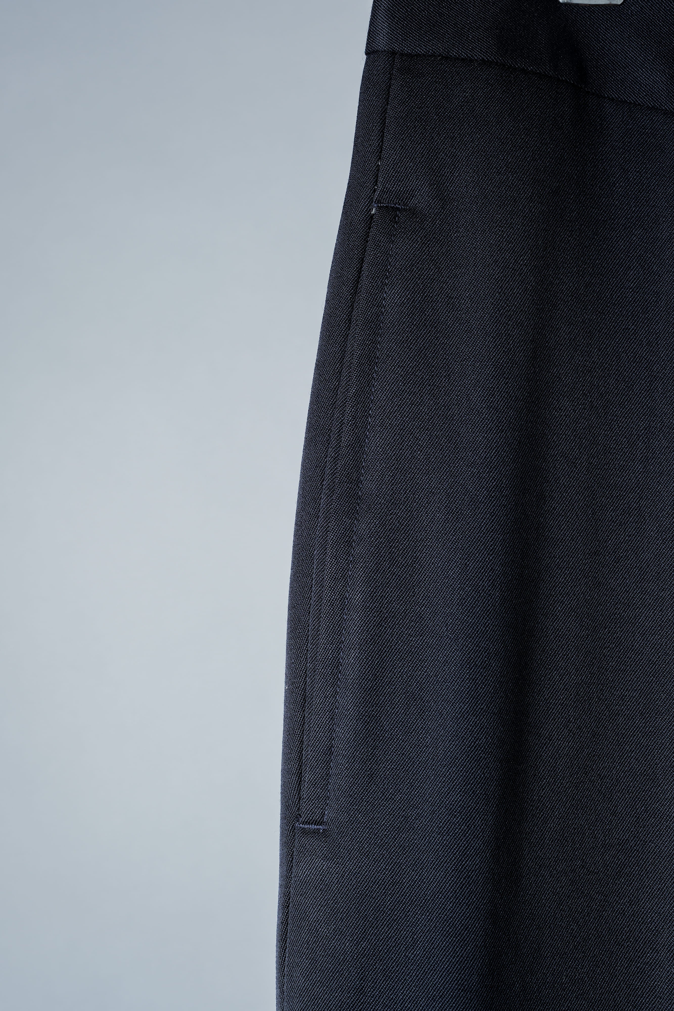 【~90's】Italian Vintage 1 Tuck Wool Gabardine Trousers Size.50