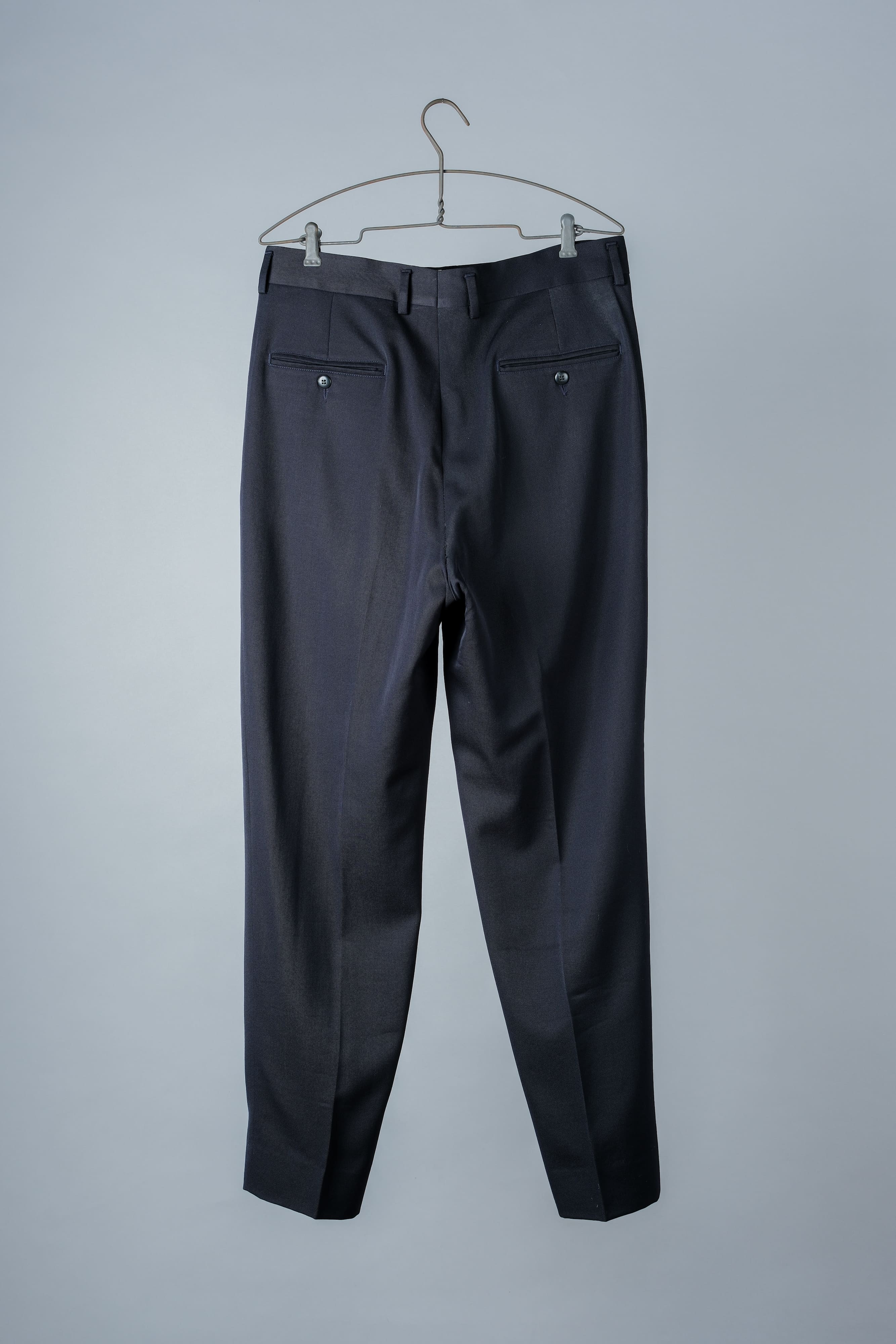 【~90's】Italian Vintage 1 Tuck Wool Gabardine Trousers Size.50