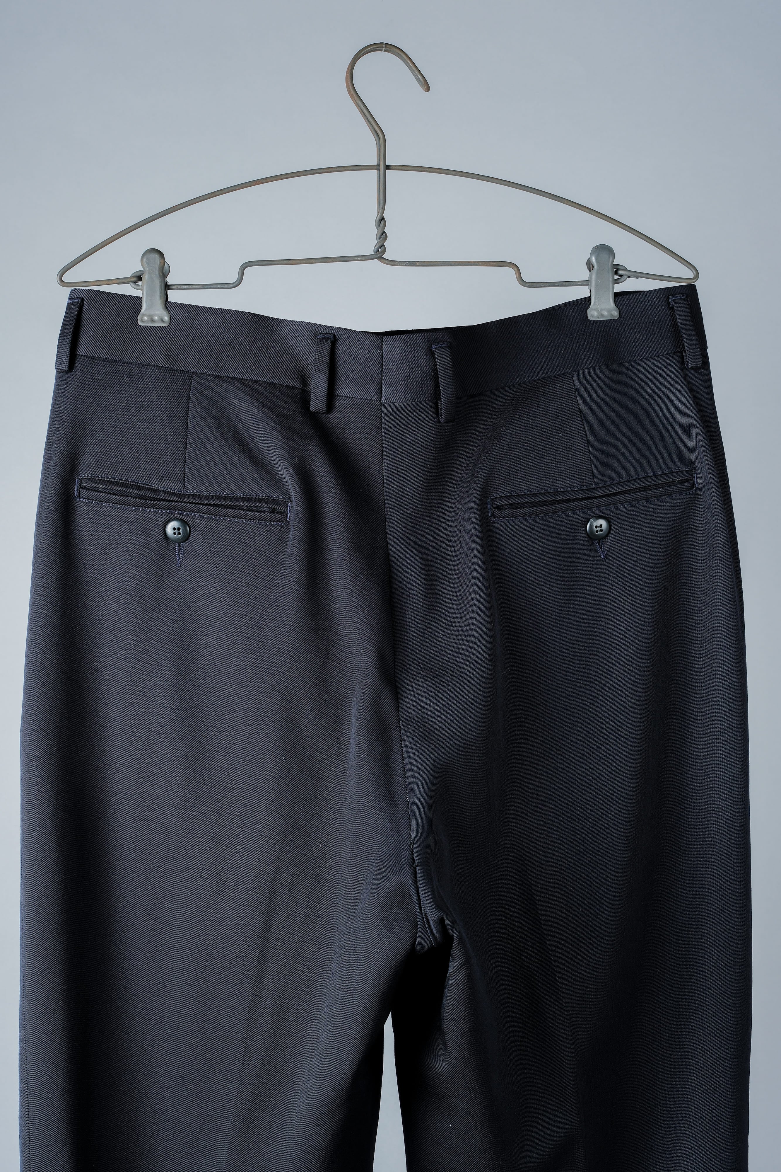 【~90's】Italian Vintage 1 Tuck Wool Gabardine Trousers Size.50