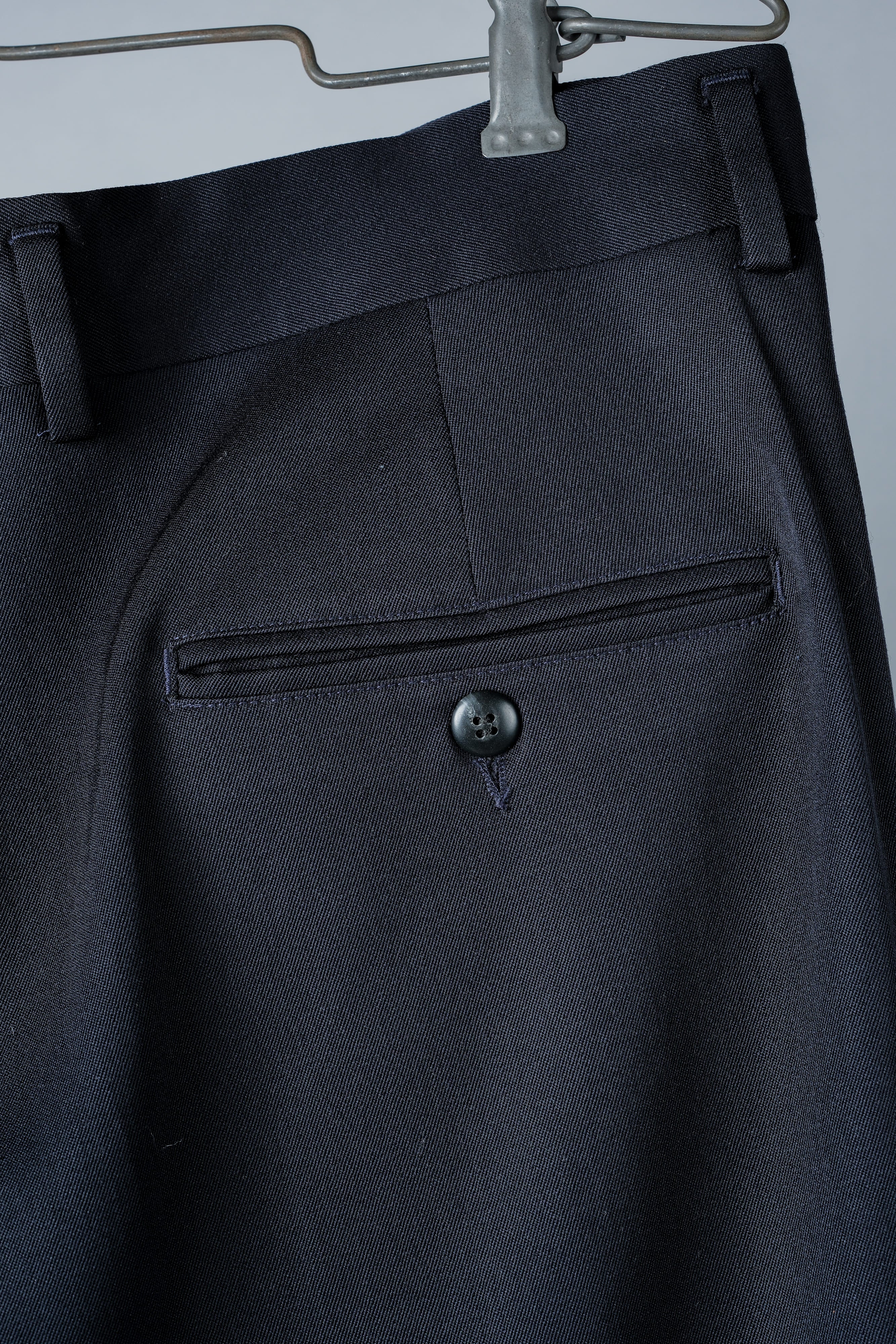 【~90's】Italian Vintage 1 Tuck Wool Gabardine Trousers Size.50