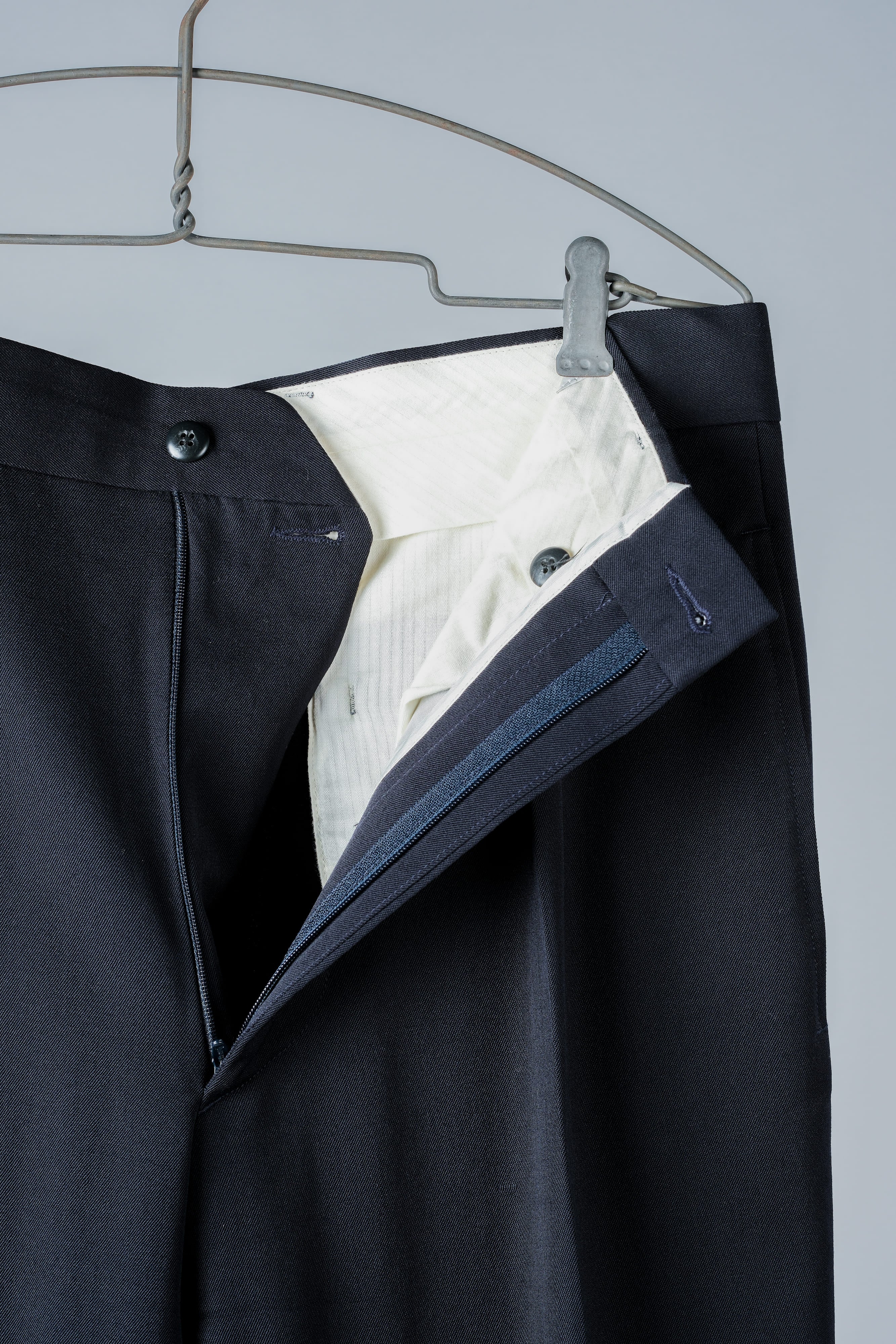 【~90's】Italian Vintage 1 Tuck Wool Gabardine Trousers Size.50