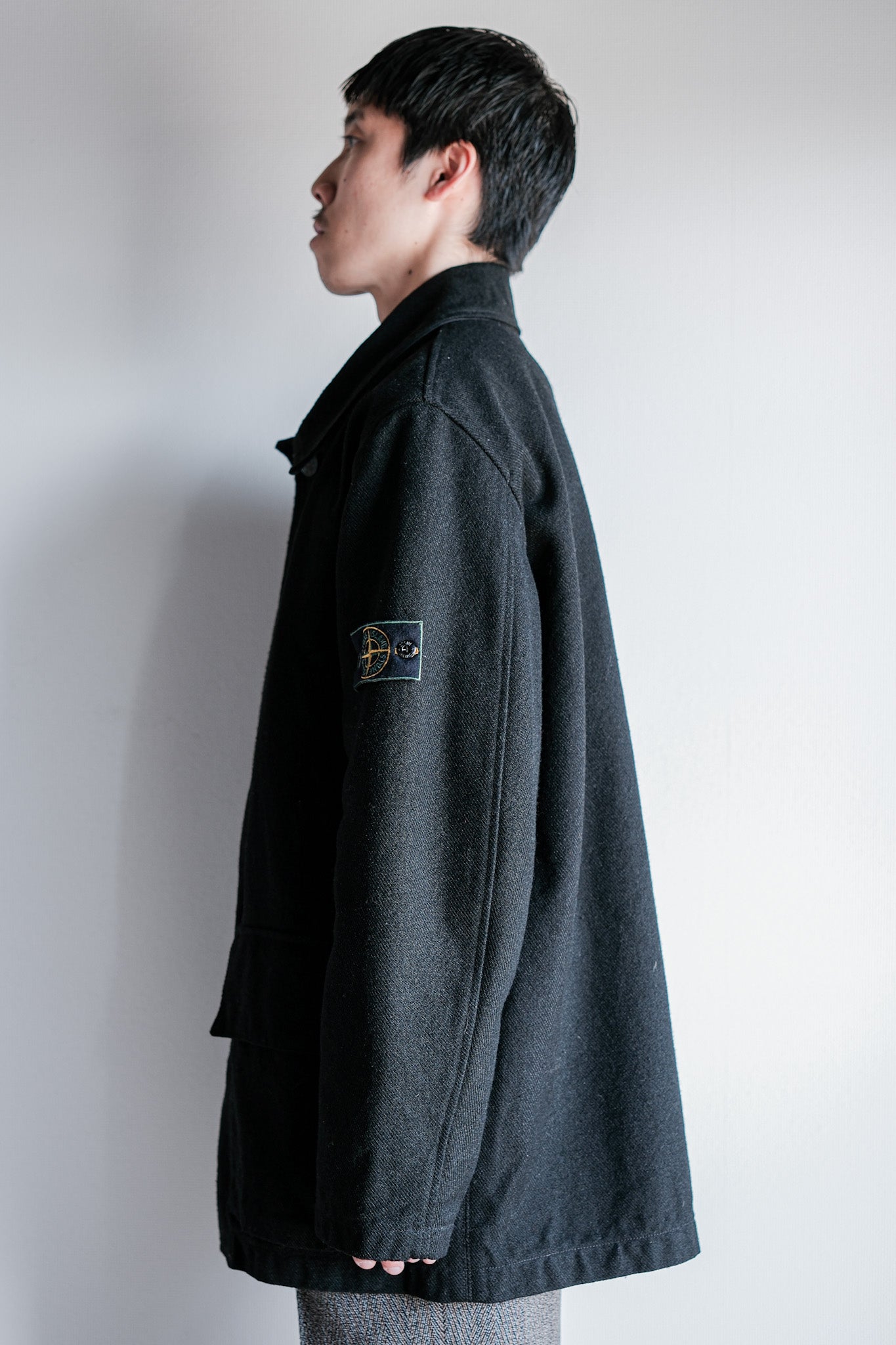 【98AW】Old STONE ISLAND Nylon Jacket Size.L "Green Edge"