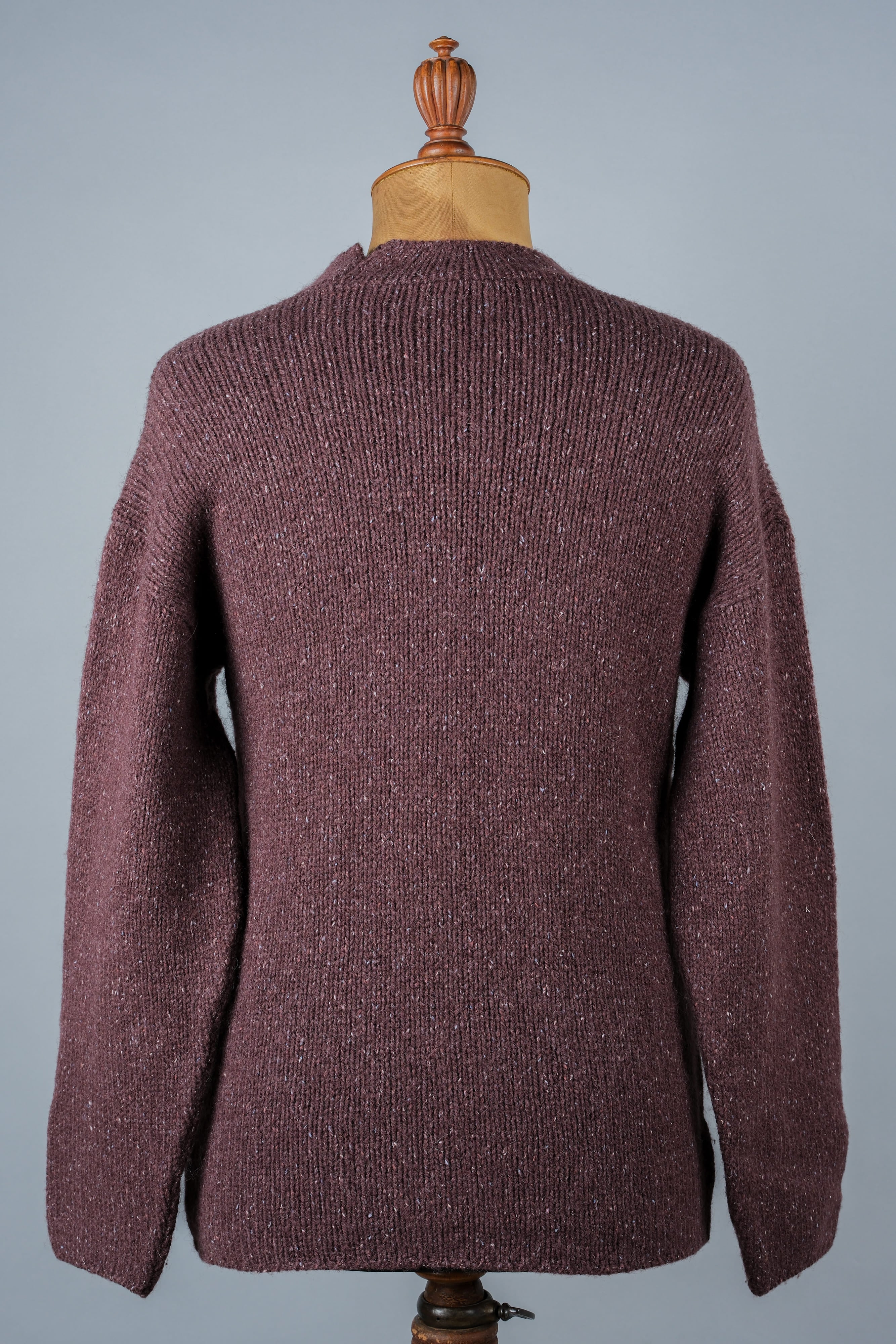 【~80's】Scottish Vintage Wool Silk Mock Turtleneck Sweater Size.M