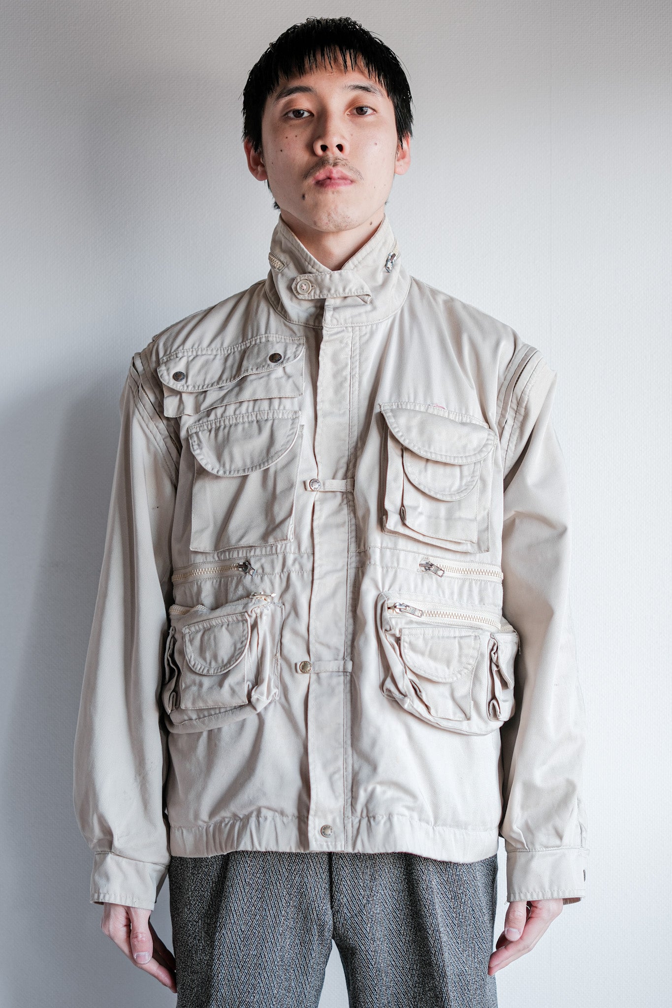 【~90's】Old Renoma Paris Detachable Sleeve Multi Pocket Jacket