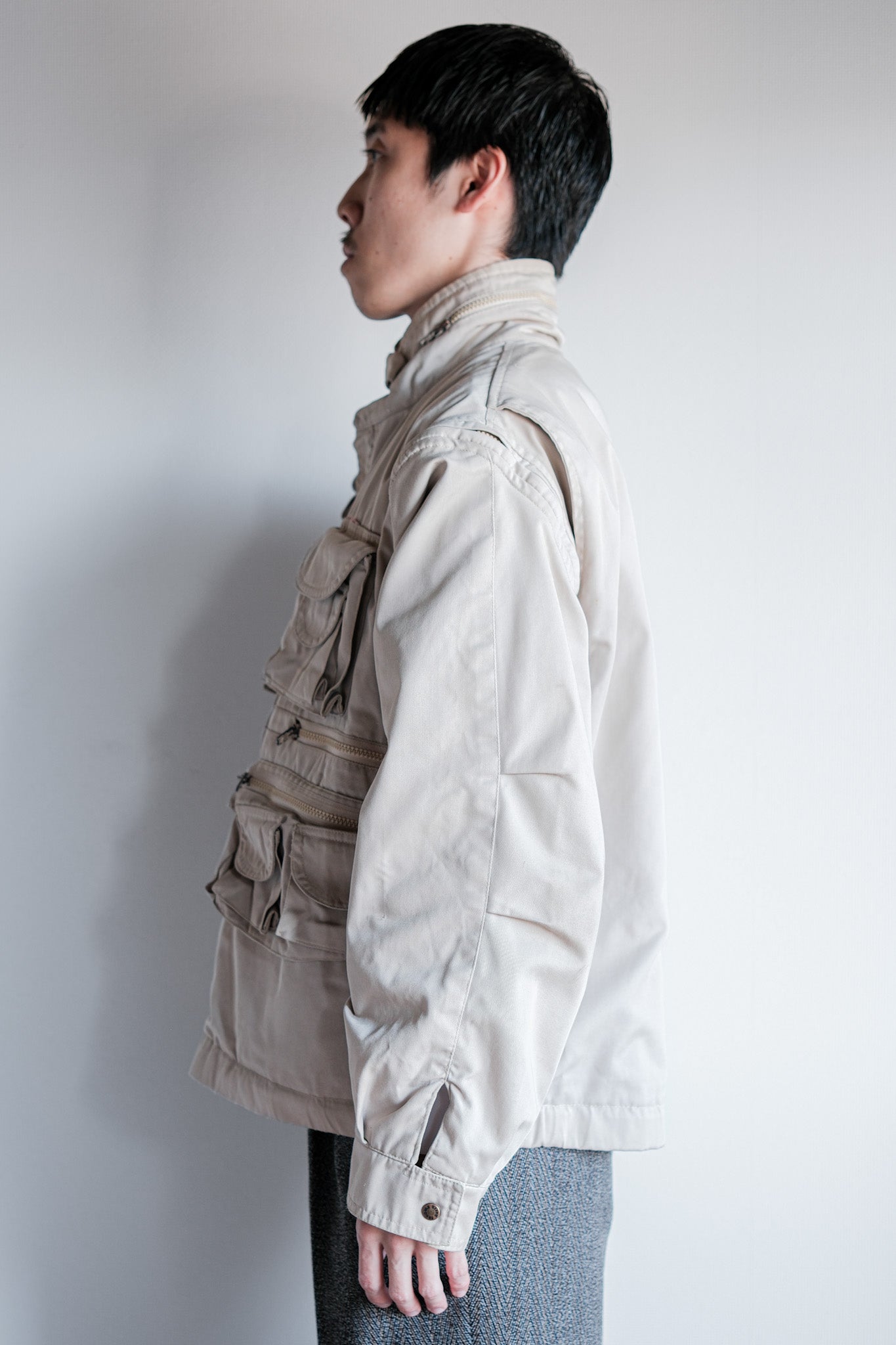 【~90's】Old Renoma Paris Detachable Sleeve Multi Pocket Jacket