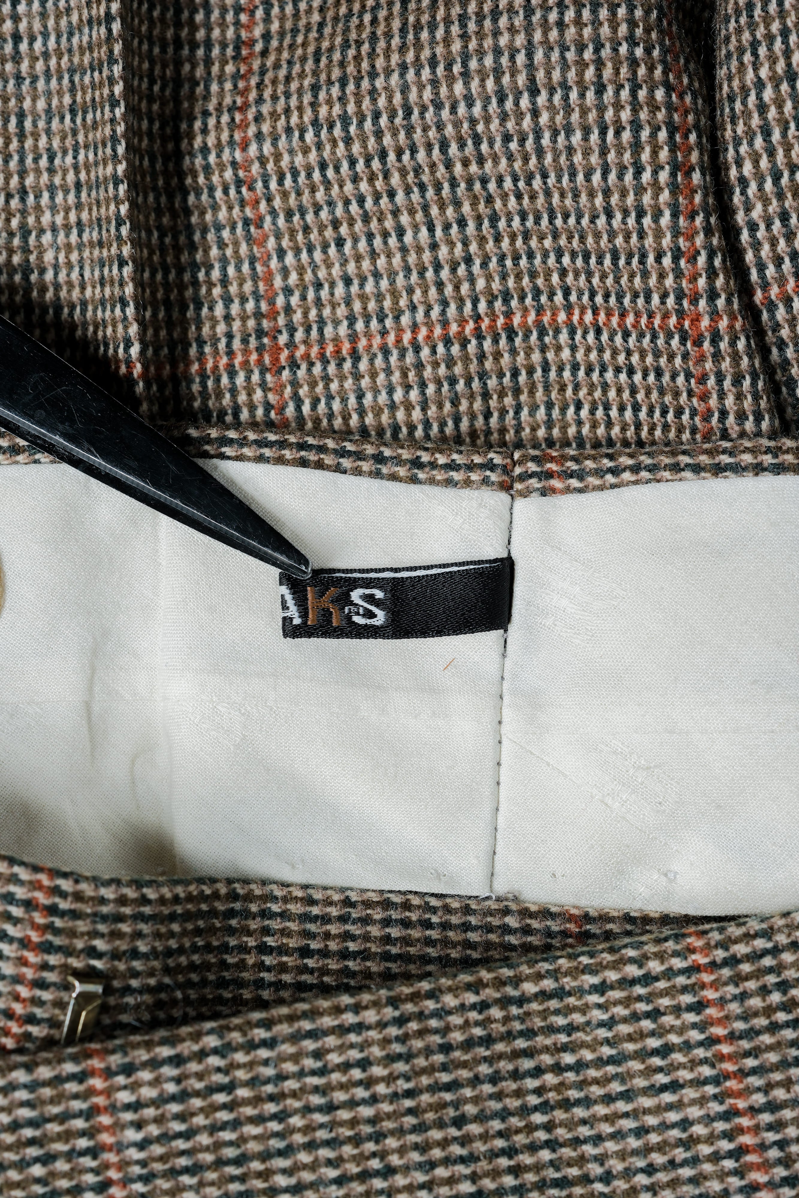 【~70's】British Vintage Wool Plaid Trousers