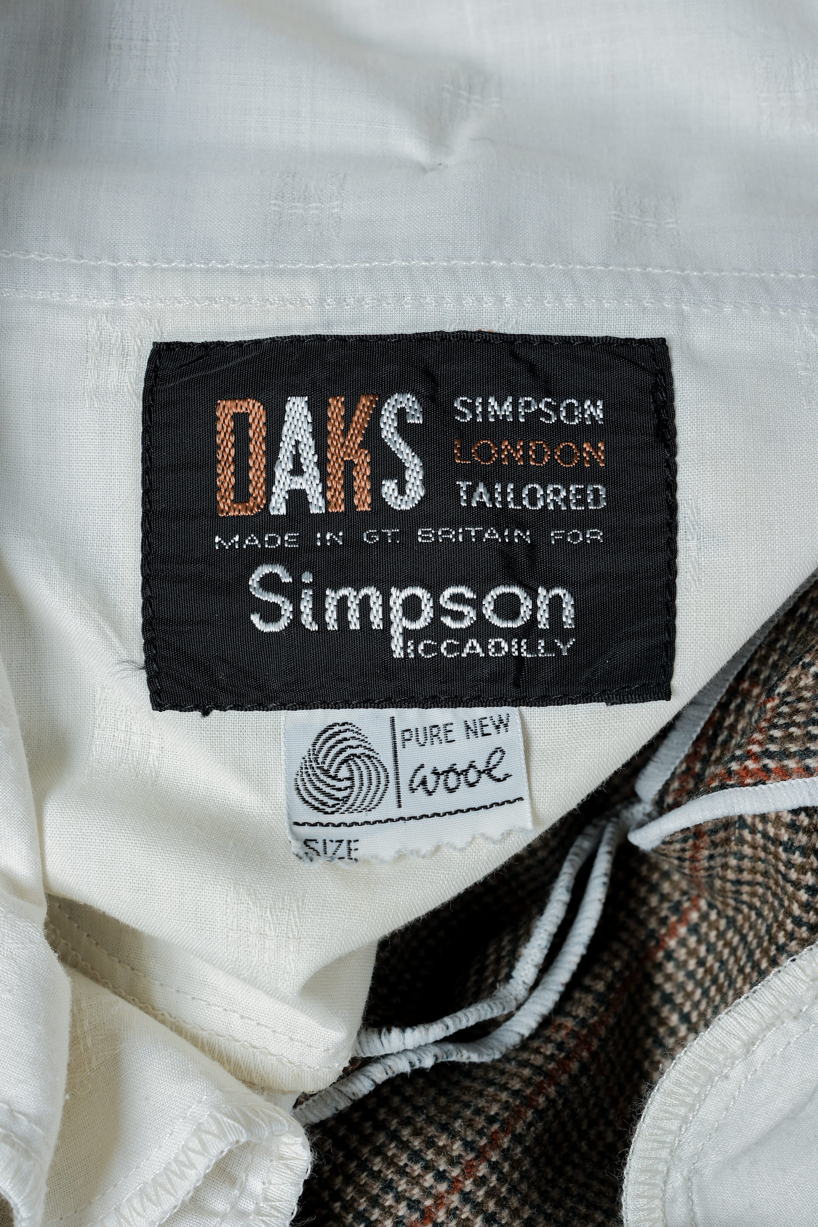 【~70's】British Vintage Wool Plaid Trousers