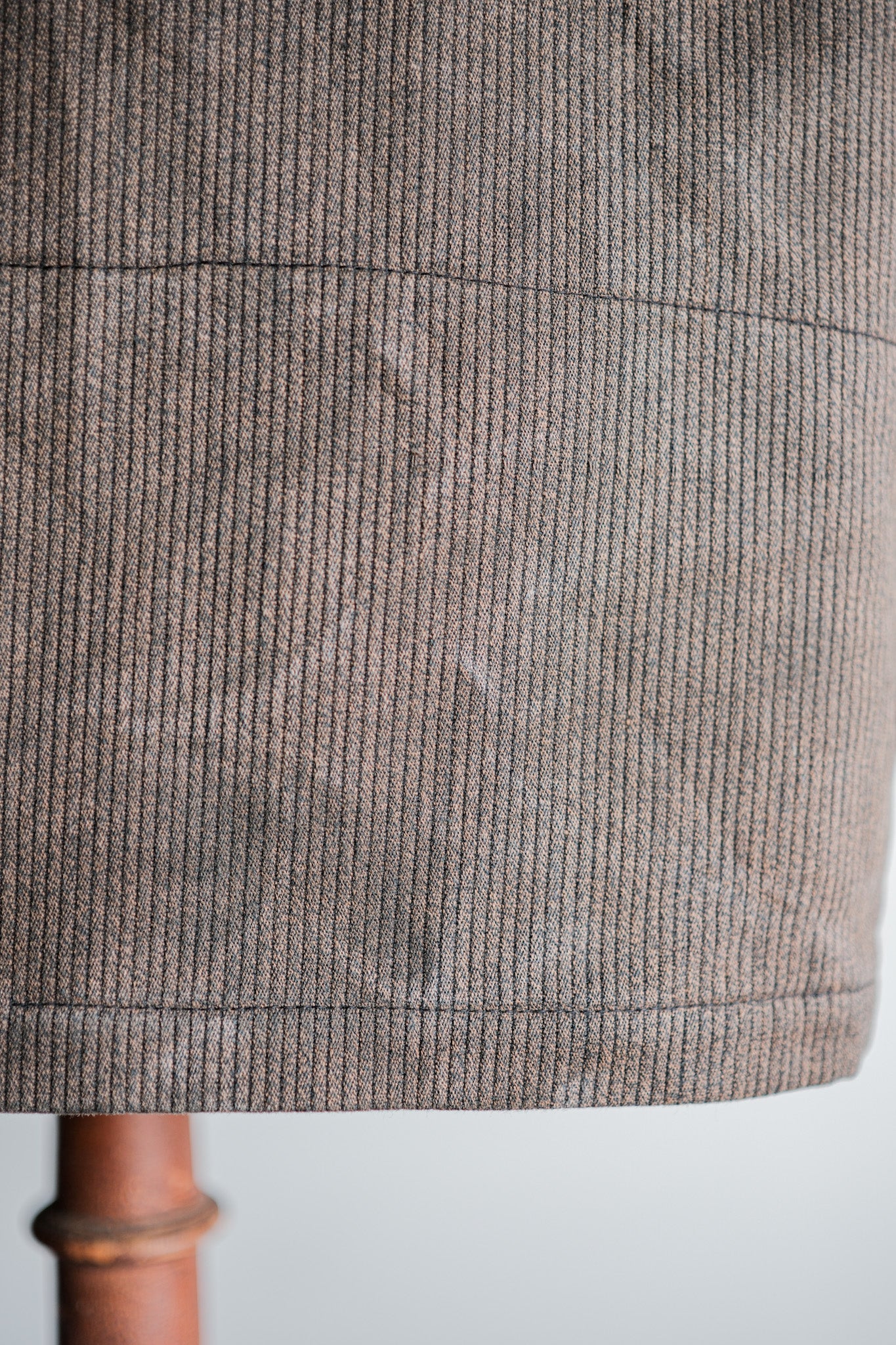 【~50's】French Vintage Brown Salt & Pepper Cotton Pique Hunting Jacket