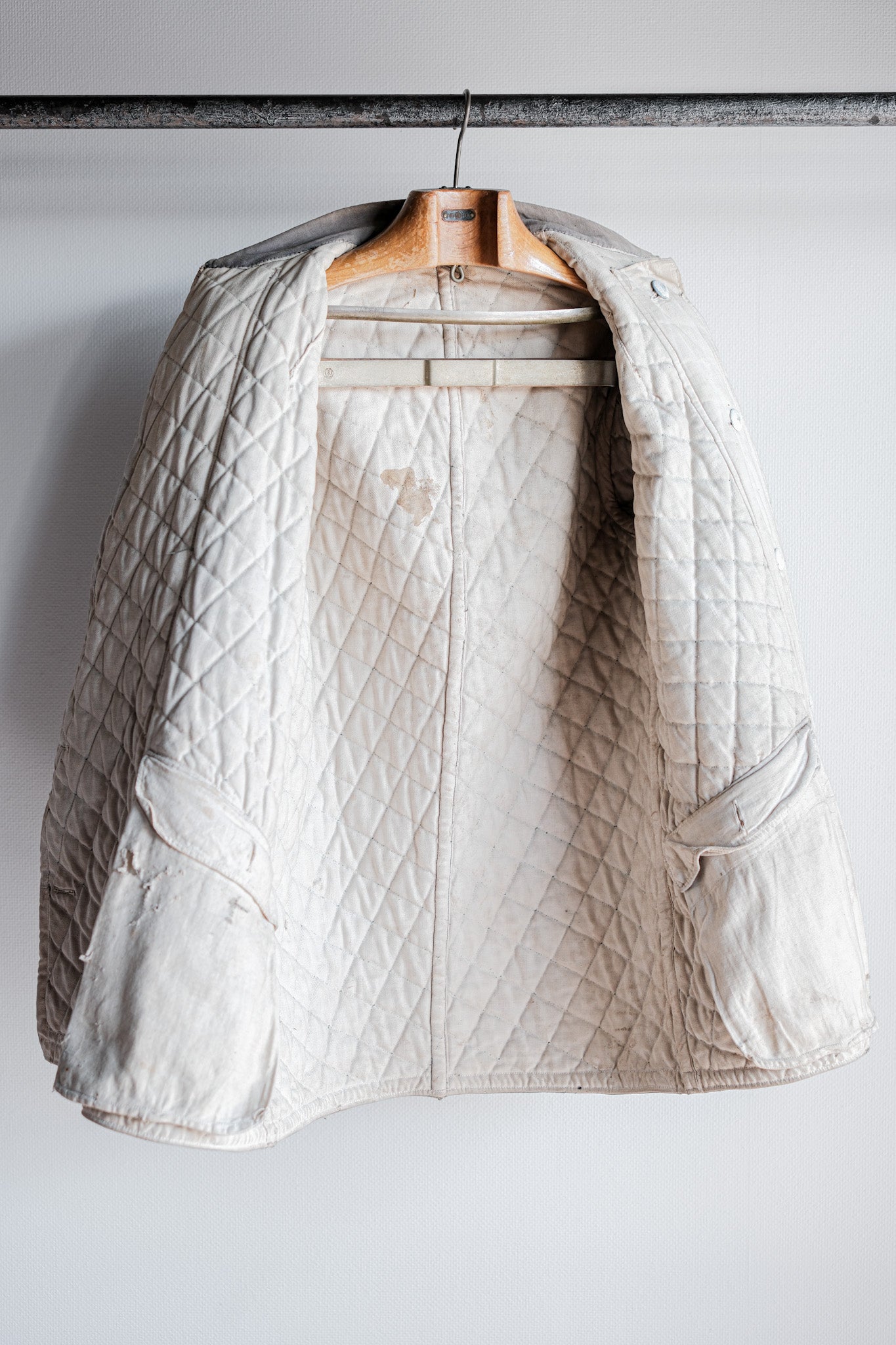 【~40's】WWⅡ German Army Gray-White Reversible Quilted Winter Parka "Modified" "Wehrmacht"