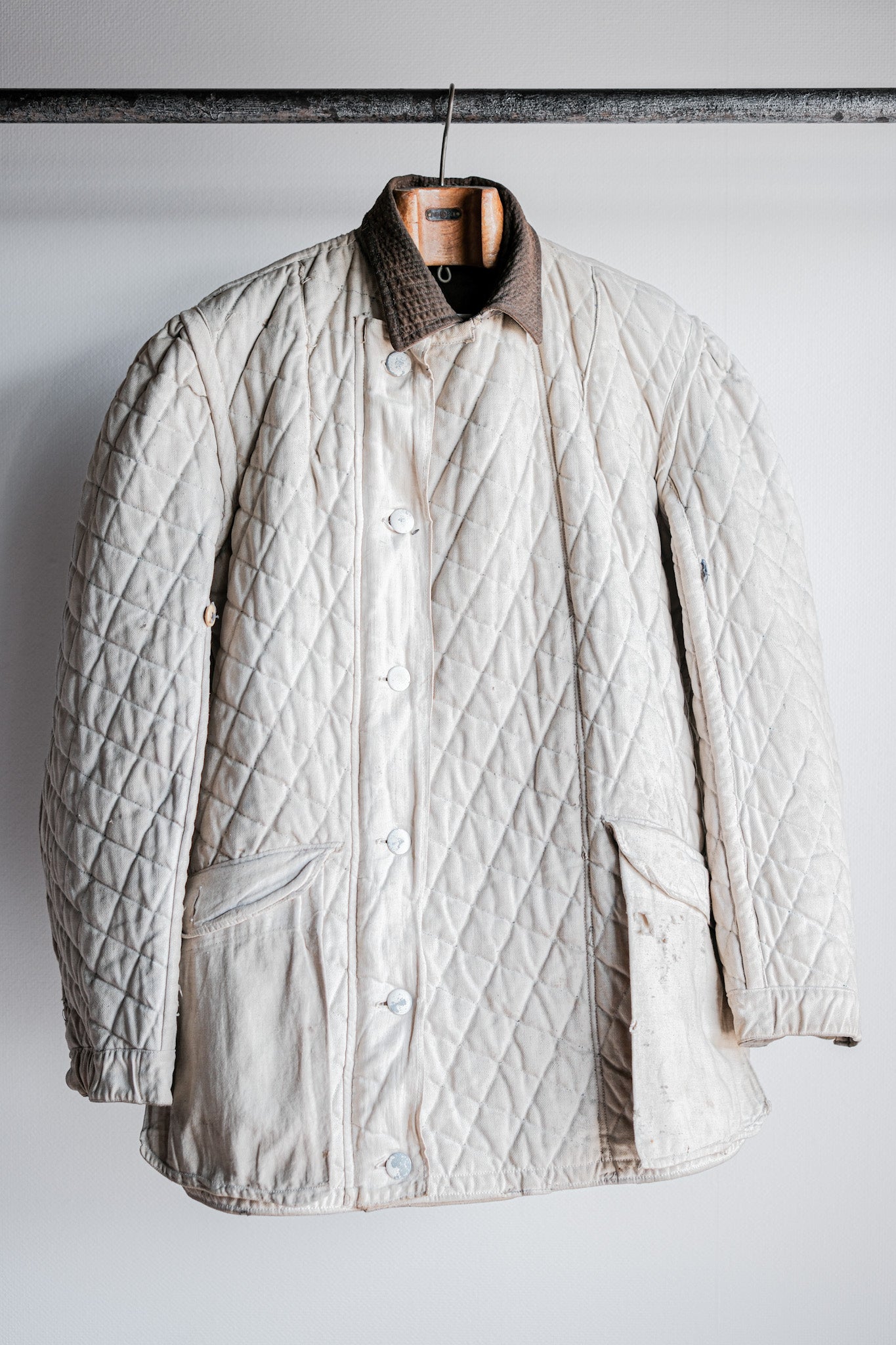 【~40's】WWⅡ German Army Gray-White Reversible Quilted Winter Parka "Modified" "Wehrmacht"