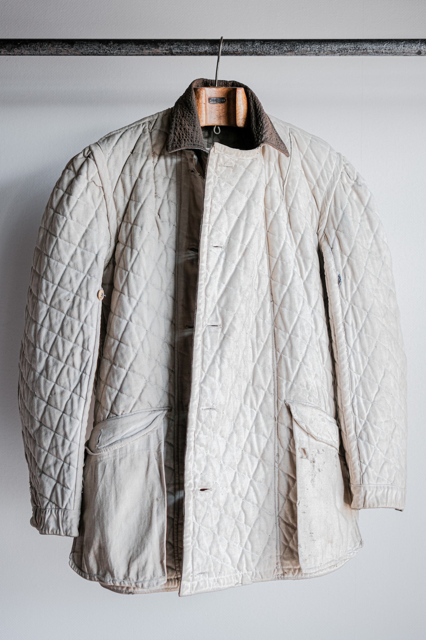 【~40's】WWⅡ German Army Gray-White Reversible Quilted Winter Parka "Modified" "Wehrmacht"