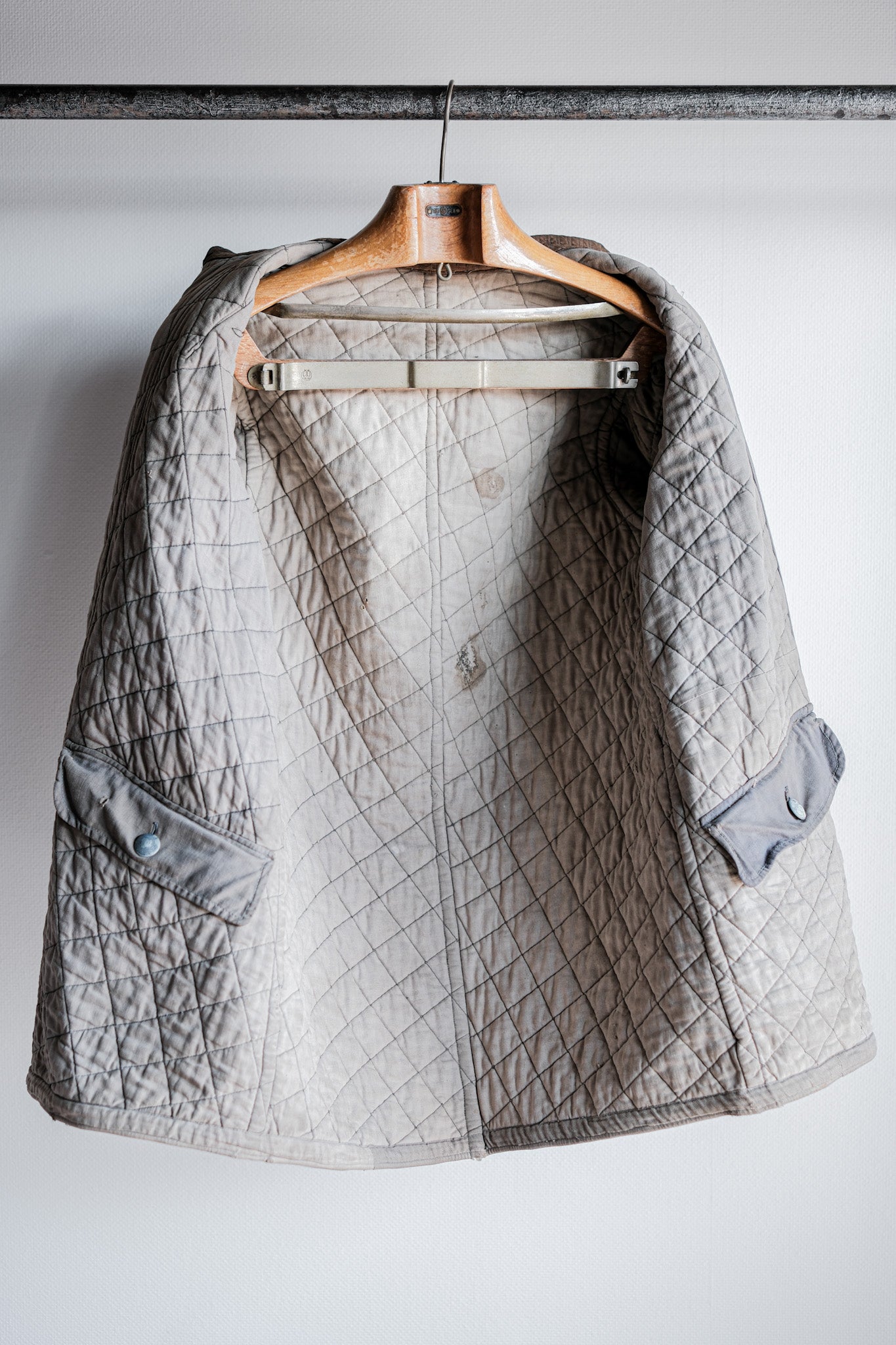 【~40's】WWⅡ German Army Gray-White Reversible Quilted Winter Parka "Modified" "Wehrmacht"