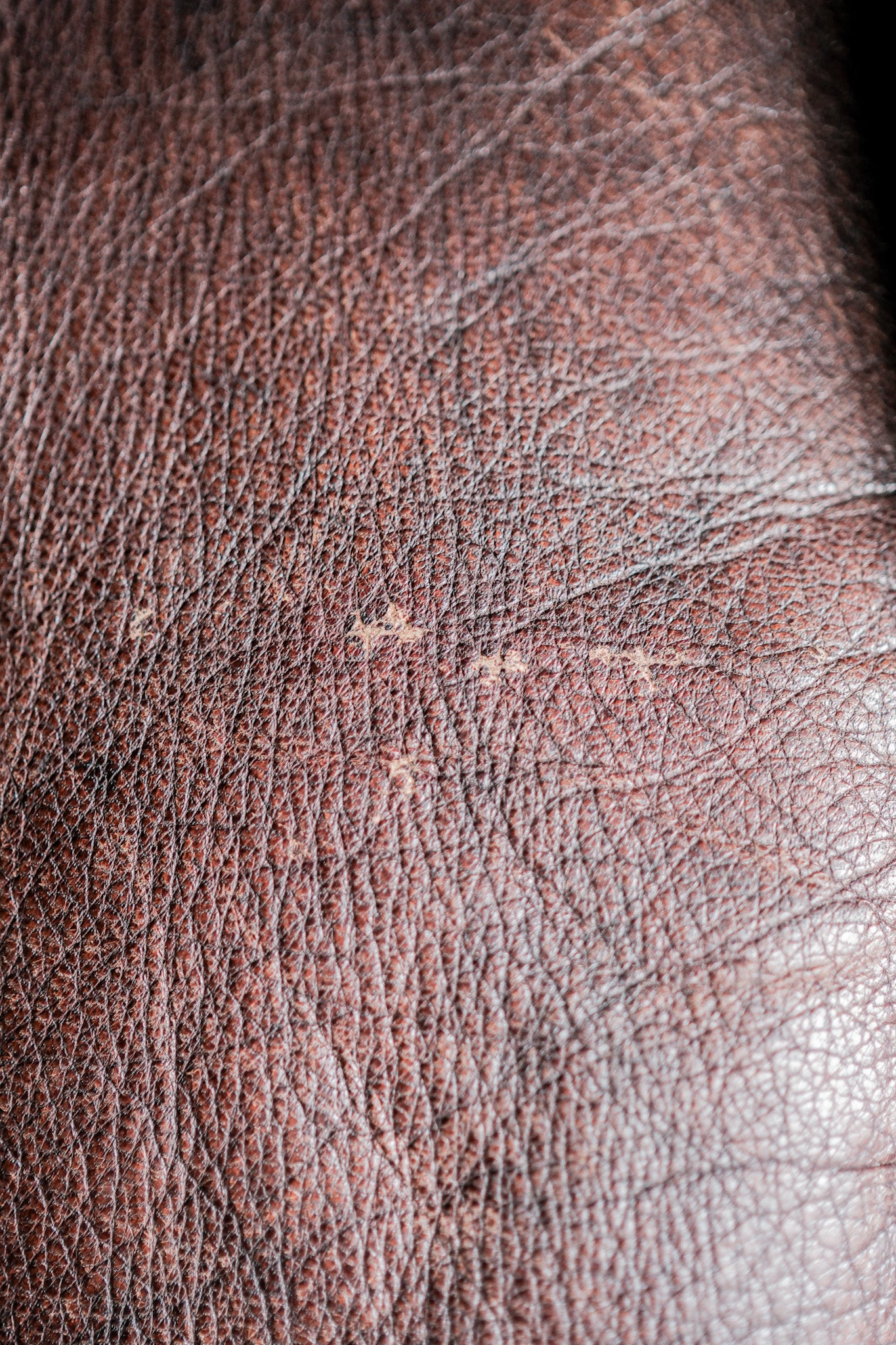 【~40's】French Vintage Brown Leather Work Gilet