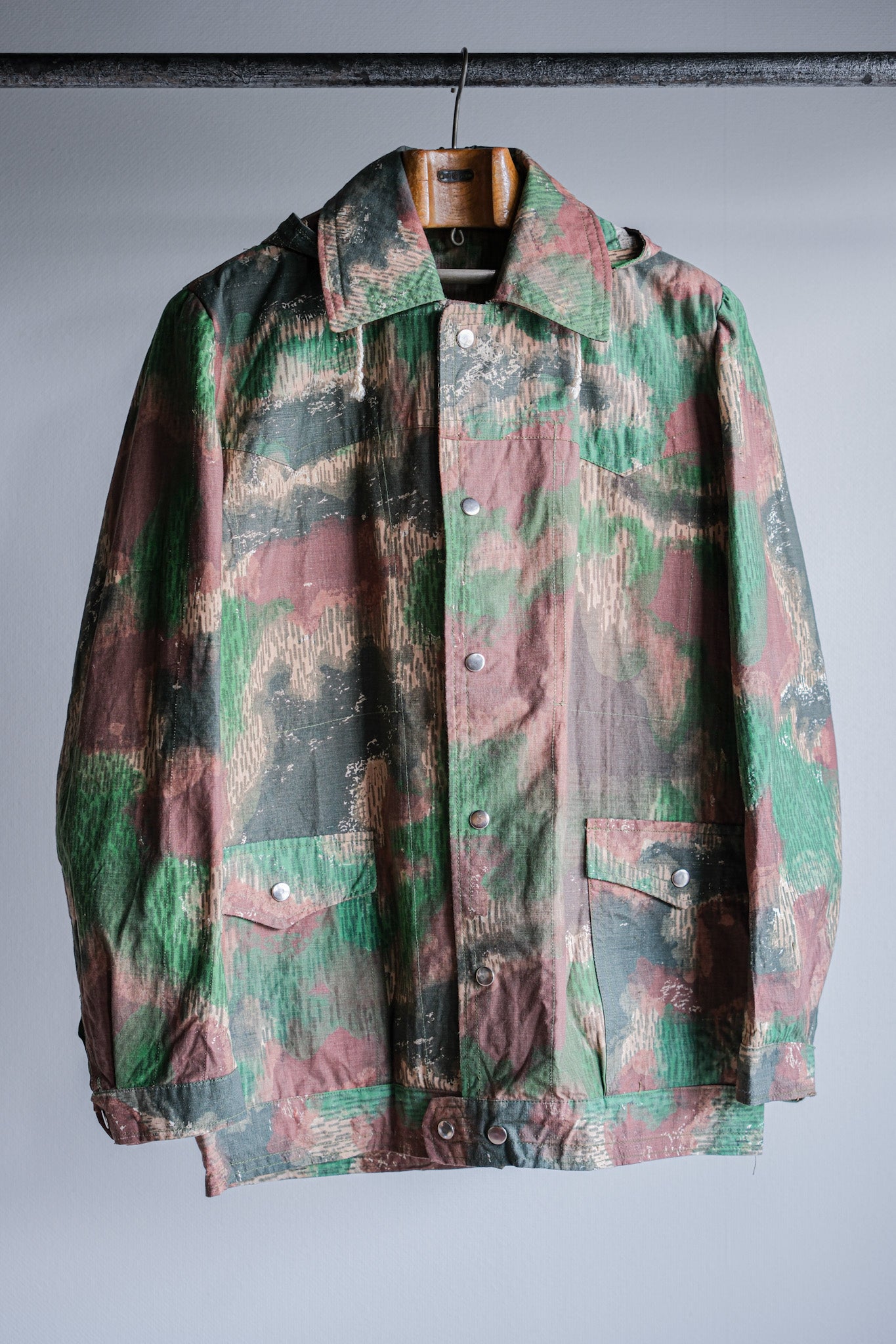 【~60's】Czechoslovakian Army Sumpfmuster Pattern Camouflage Jacket With Hood "Localmade"