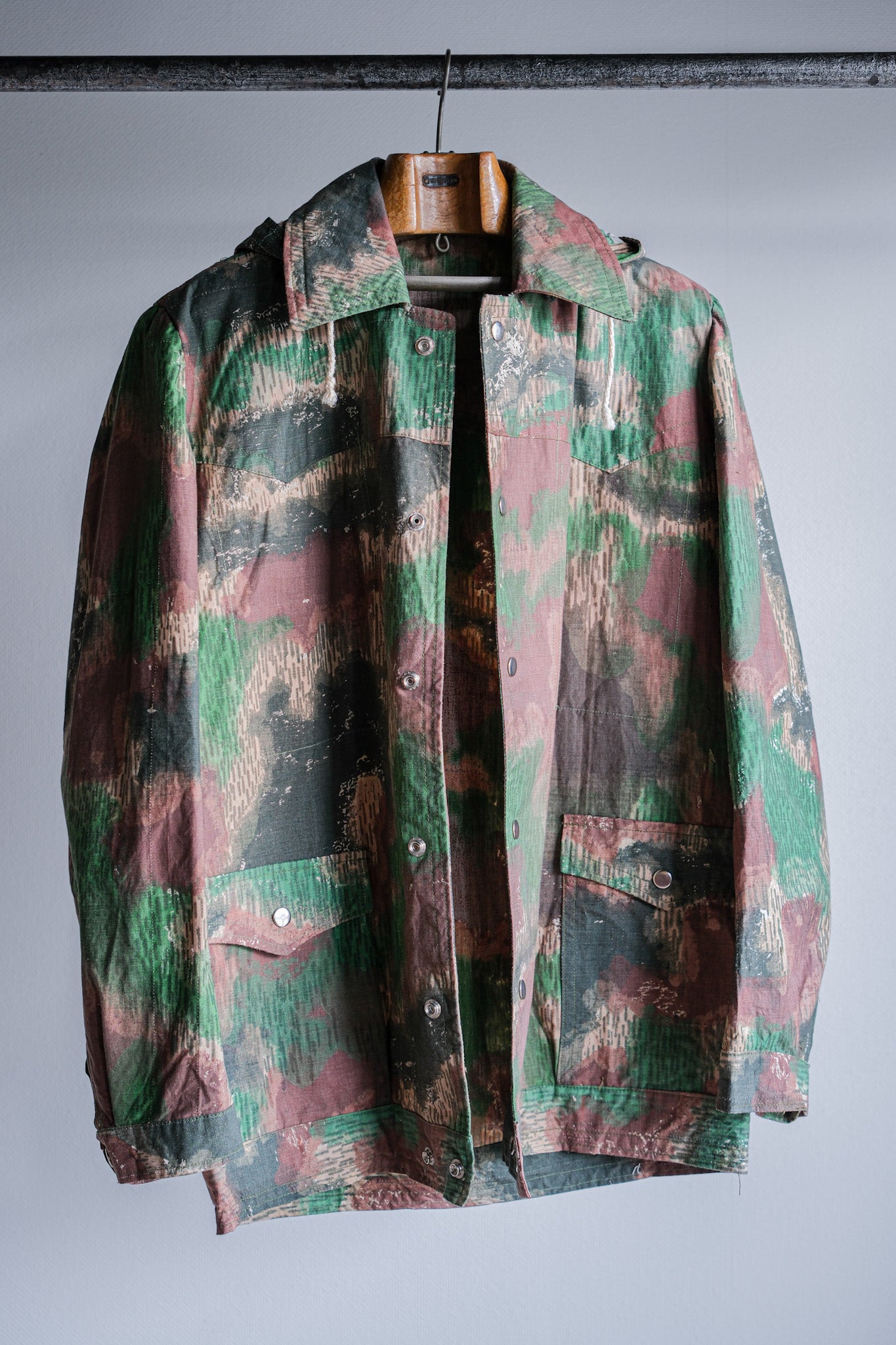 【~60's】Czechoslovakian Army Sumpfmuster Pattern Camouflage Jacket With Hood "Localmade"
