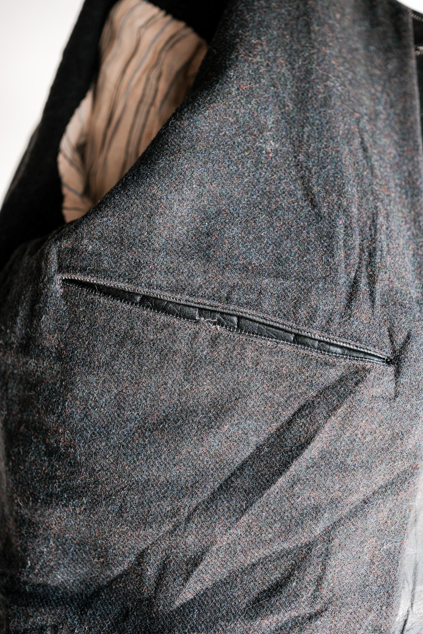 【~50's】French Vintage Leather Gilet Jacket