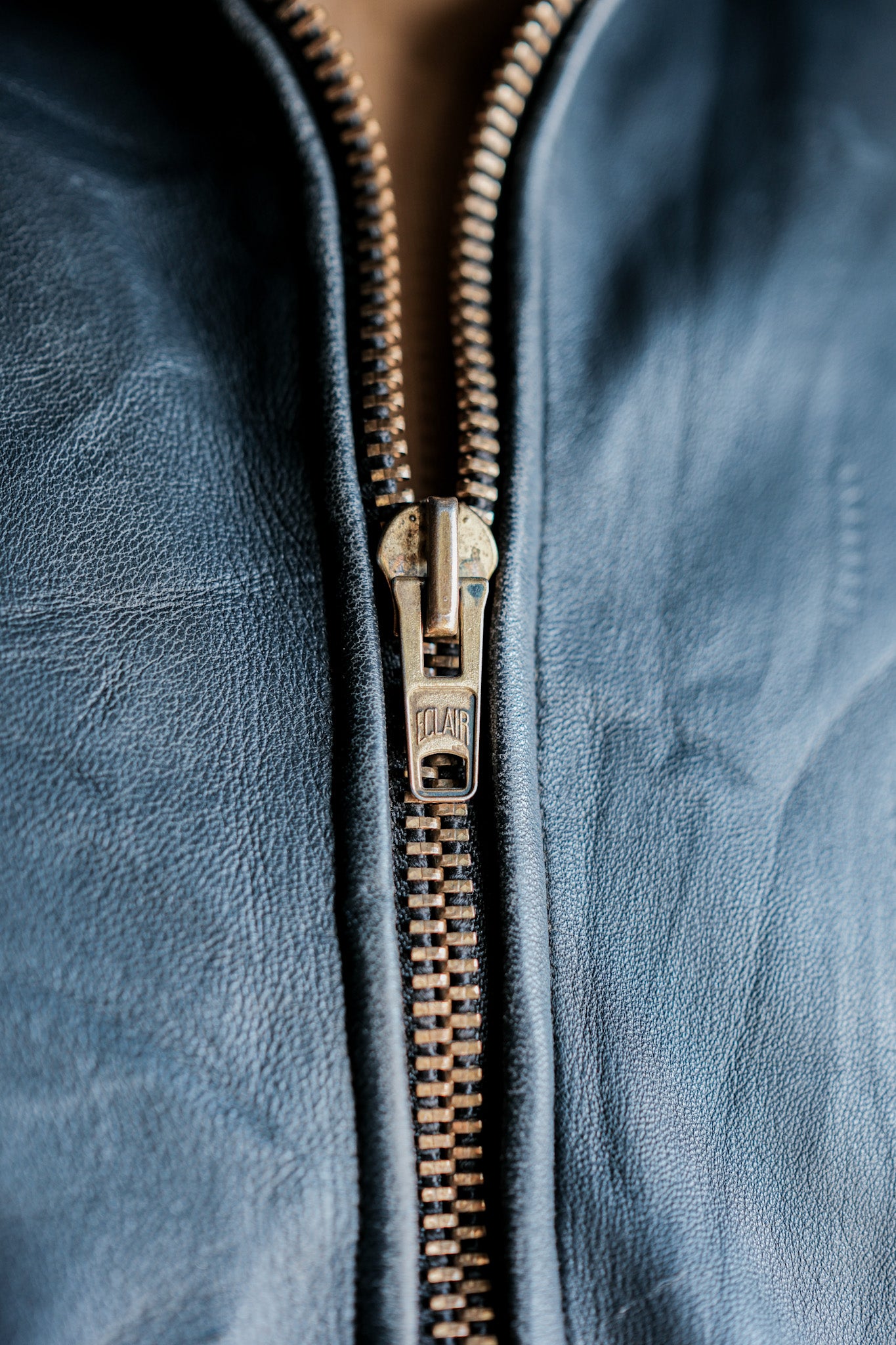 【~70's】French Air Force Pilot Leather Jacket With Chin Strap & Liner Size.104L