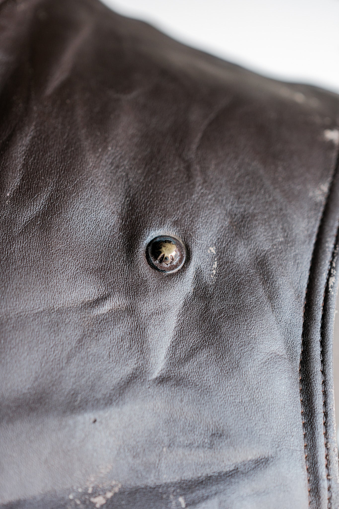 【~40's】French Army Cavalier Leather Vest "Modified"