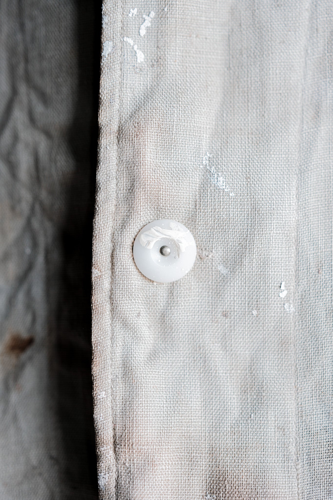 【~40's】British Vintage Irish Linen Lapel Work Jacket "Boro"