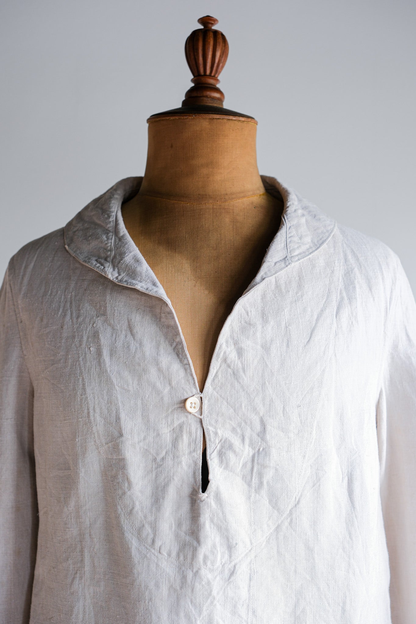 【~30's】French Navy Linen Sailor Work Smock Size.B4 "Marine Nationale"