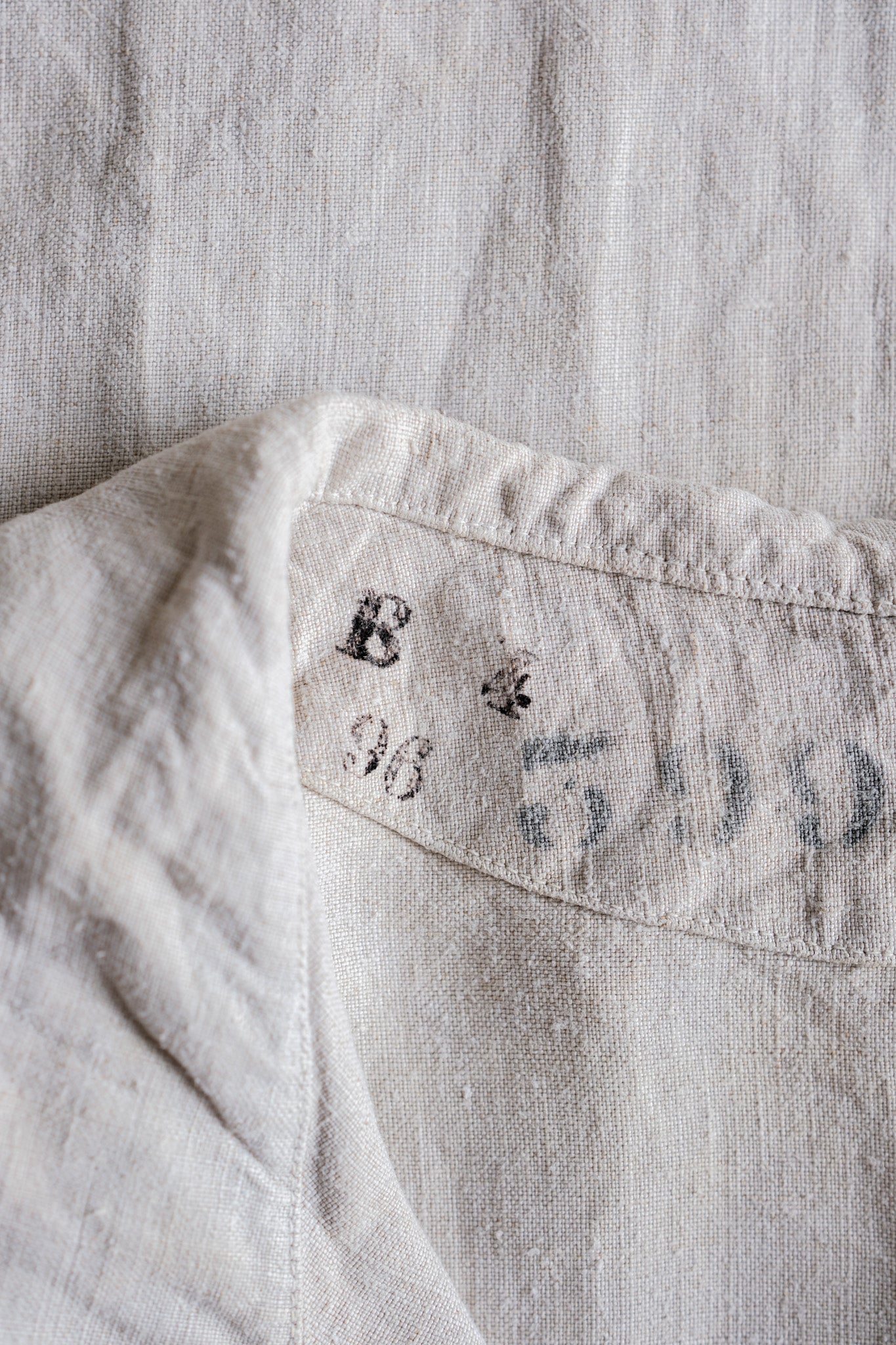 【~30's】French Navy Linen Sailor Work Smock Size.B4 "Marine Nationale"