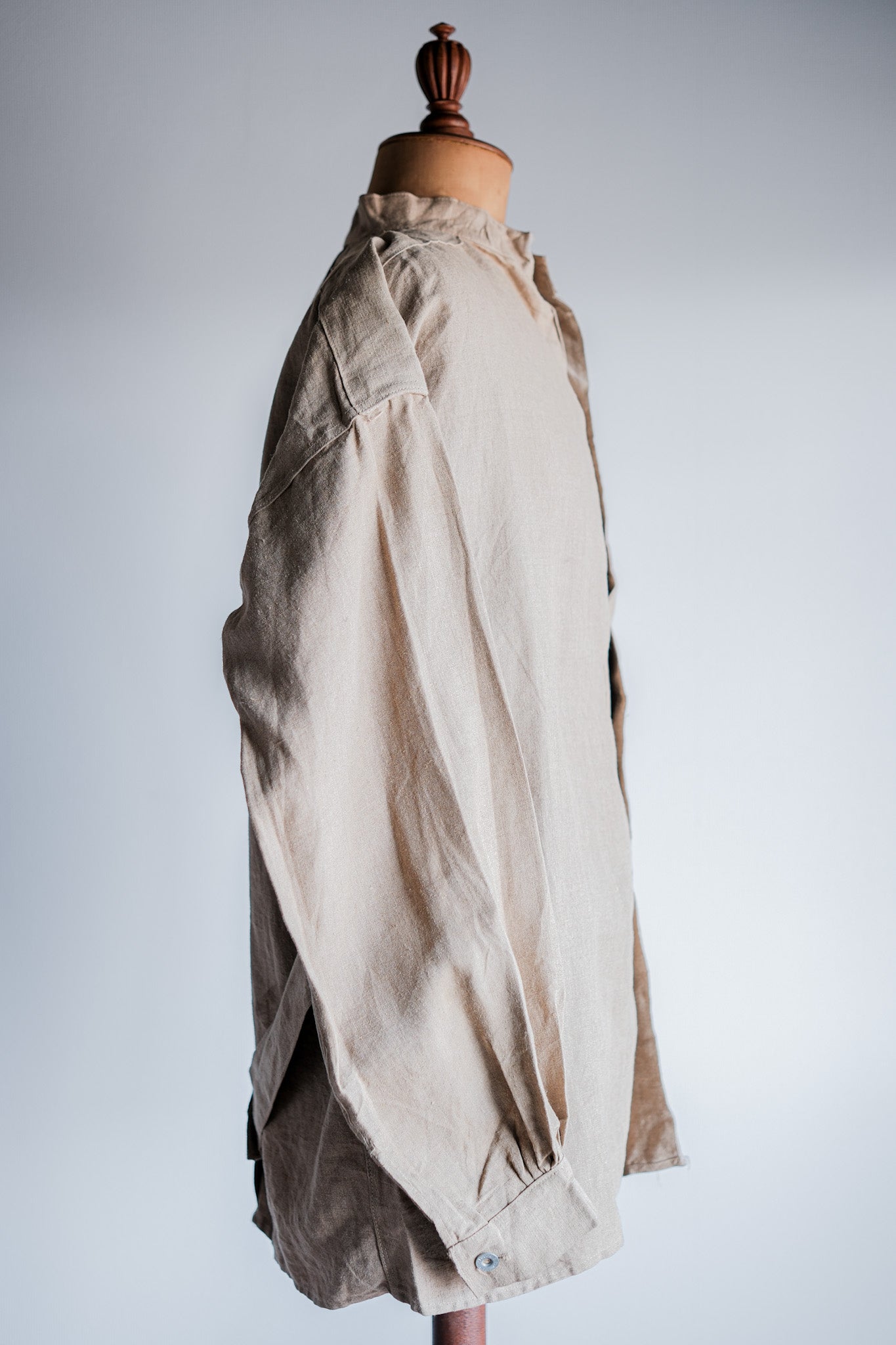 【~30's】French Army Bourgeron Linen Jacket Size.2 "Full Open Type"