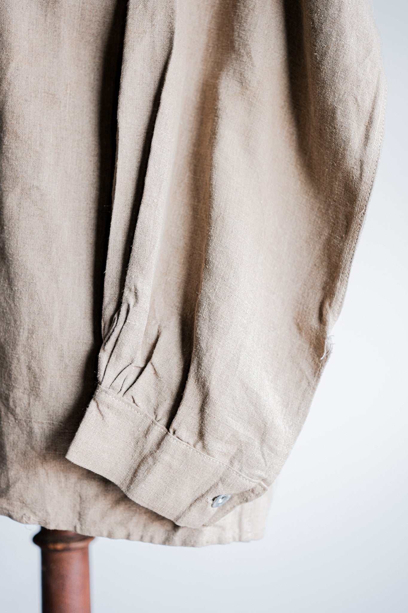 【~30's】French Army Bourgeron Linen Jacket Size.2 "Full Open Type"