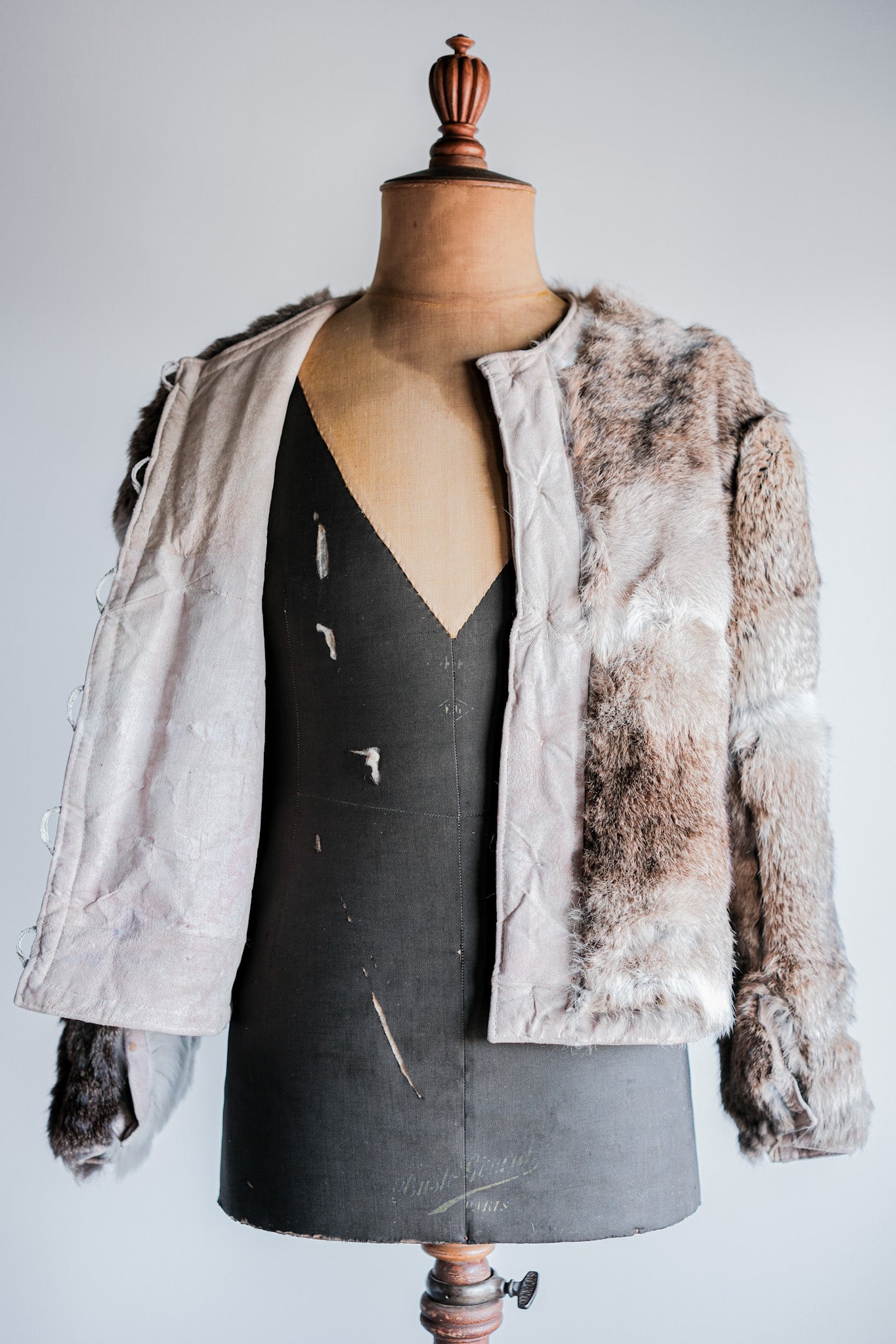 【~40's】WWⅡ German Army Rabbit Fur Lined Winter Jacket "Wehrmacht"