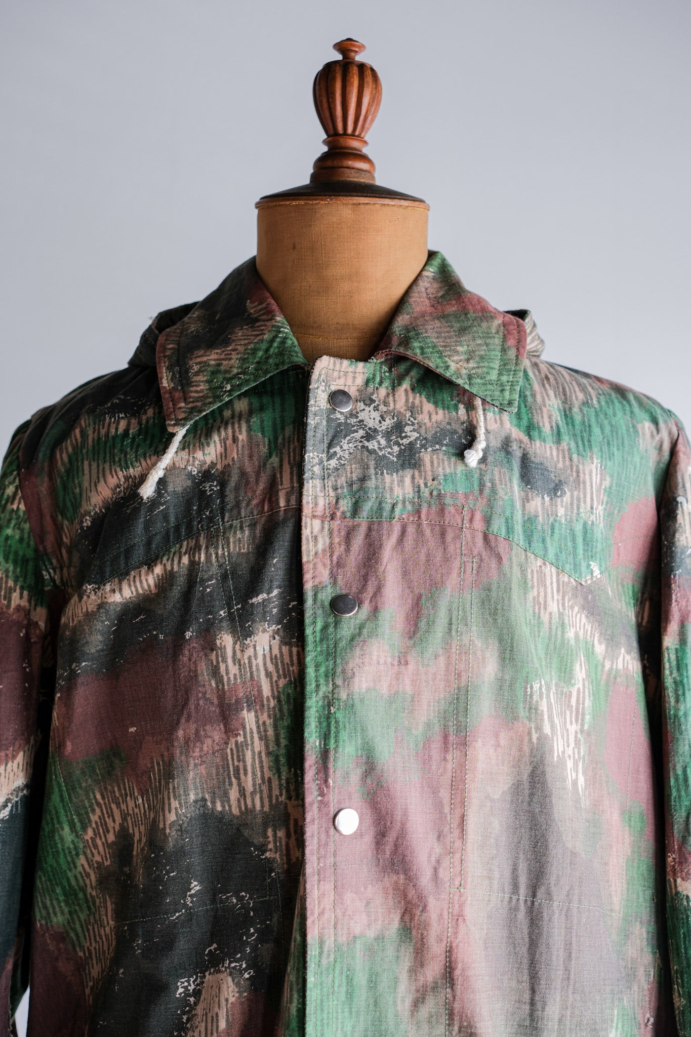 【~60's】Czechoslovakian Army Sumpfmuster Pattern Camouflage Jacket With Hood "Localmade"