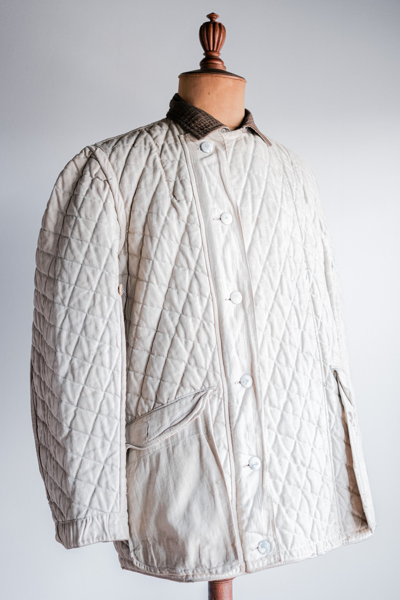 【~40's】WWⅡ German Army Gray-White Reversible Quilted Winter Parka "Modified" "Wehrmacht"