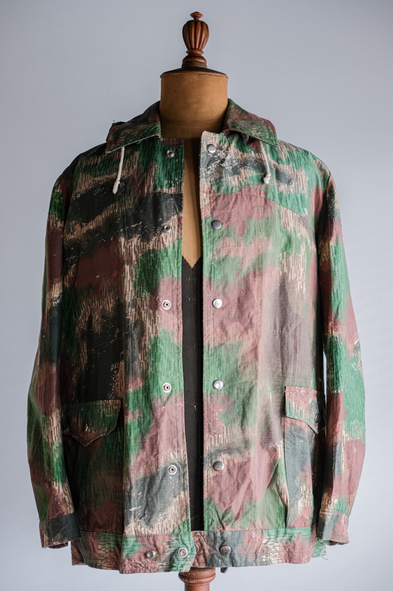 【~60's】Czechoslovakian Army Sumpfmuster Pattern Camouflage Jacket With Hood "Localmade"