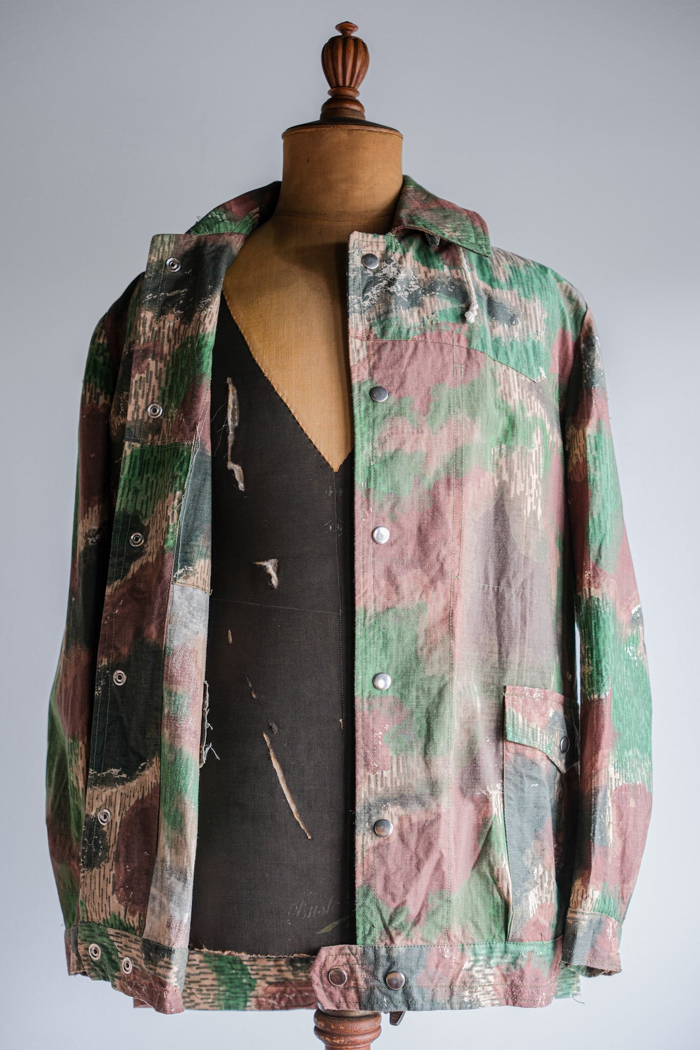 【~60's】Czechoslovakian Army Sumpfmuster Pattern Camouflage Jacket With Hood "Localmade"