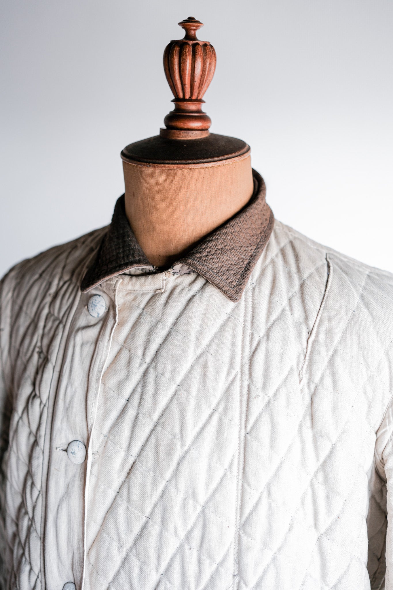 【~40's】WWⅡ German Army Gray-White Reversible Quilted Winter Parka "Modified" "Wehrmacht"