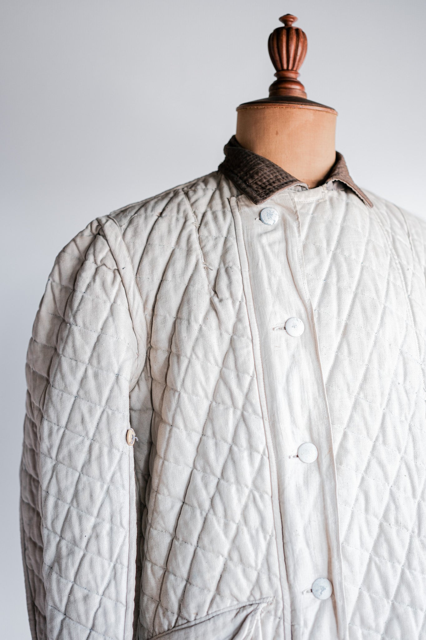 【~40's】WWⅡ German Army Gray-White Reversible Quilted Winter Parka "Modified" "Wehrmacht"