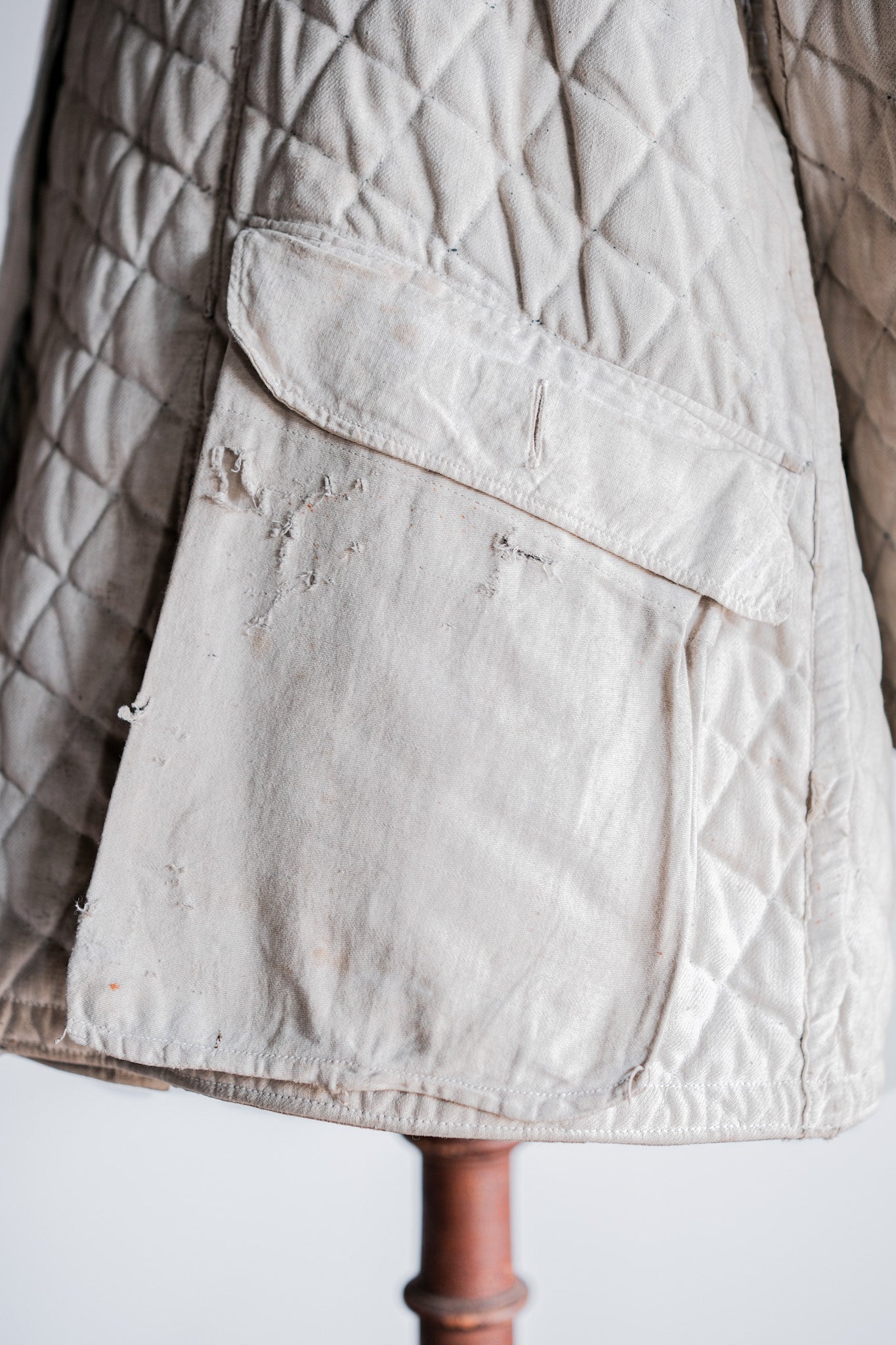 【~40's】WWⅡ German Army Gray-White Reversible Quilted Winter Parka "Modified" "Wehrmacht"