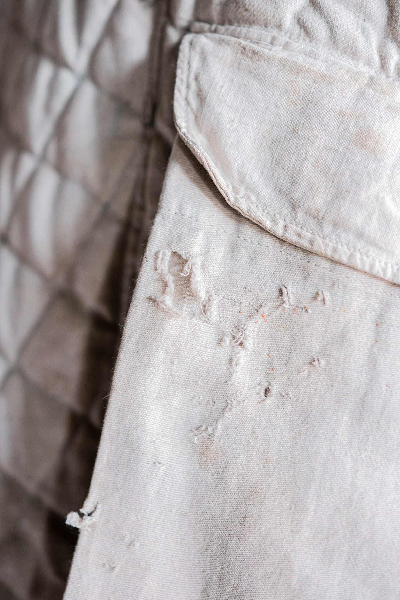 【~40's】WWⅡ German Army Gray-White Reversible Quilted Winter Parka "Modified" "Wehrmacht"