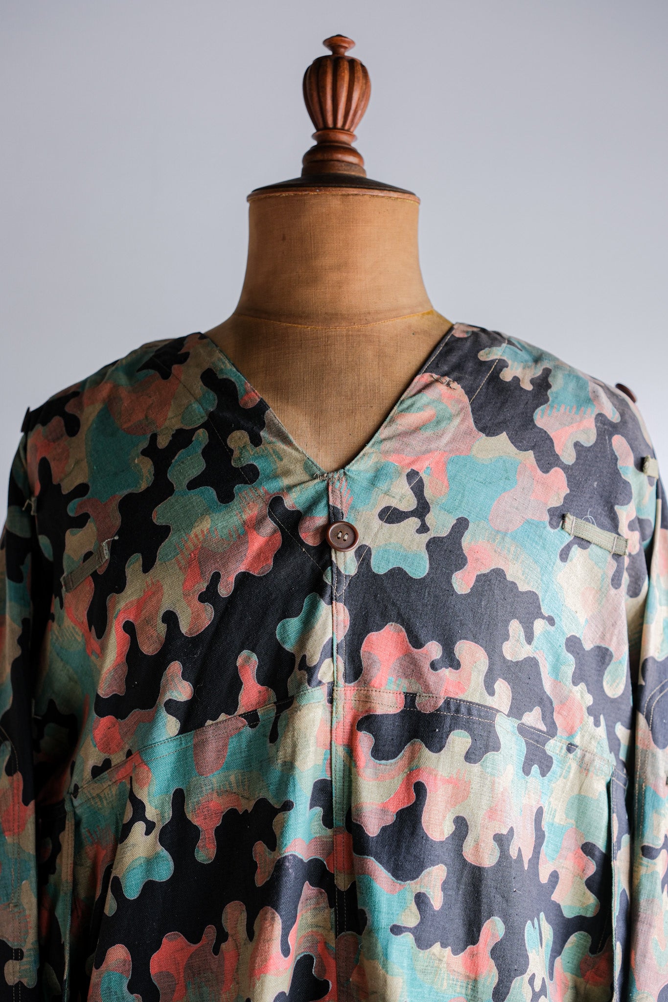【~50's】Czechoslovakian Army Dubaky Camouflage Reversible Smock "Dead Stock"