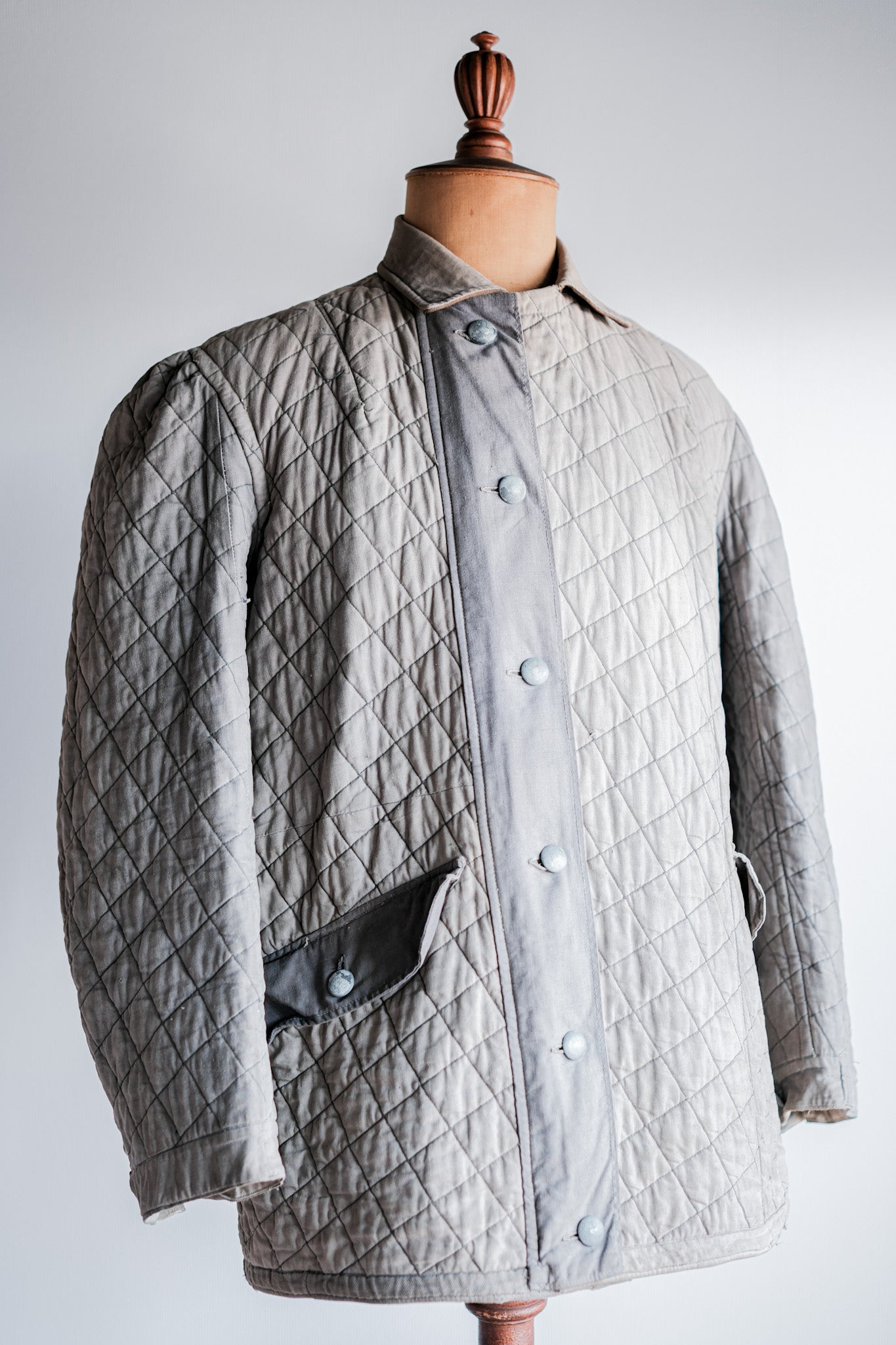 【~40's】WWⅡ German Army Gray-White Reversible Quilted Winter Parka "Modified" "Wehrmacht"