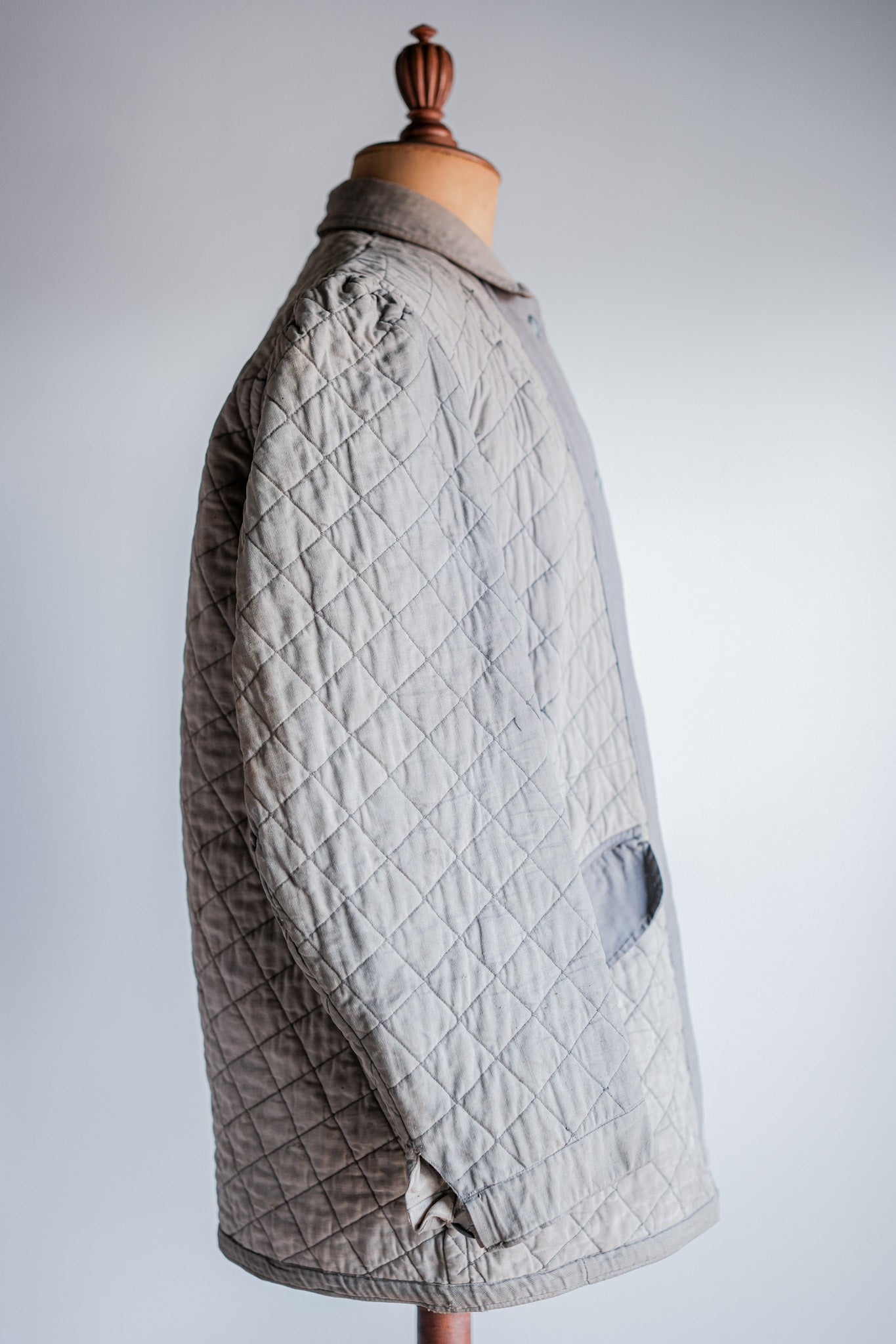 【~40's】WWⅡ German Army Gray-White Reversible Quilted Winter Parka "Modified" "Wehrmacht"