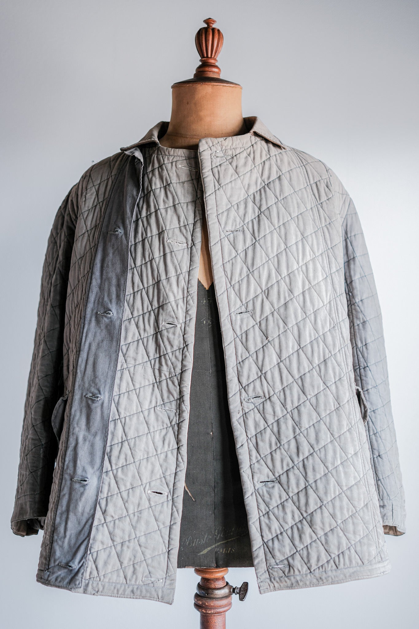 【~40's】WWⅡ German Army Gray-White Reversible Quilted Winter Parka "Modified" "Wehrmacht"