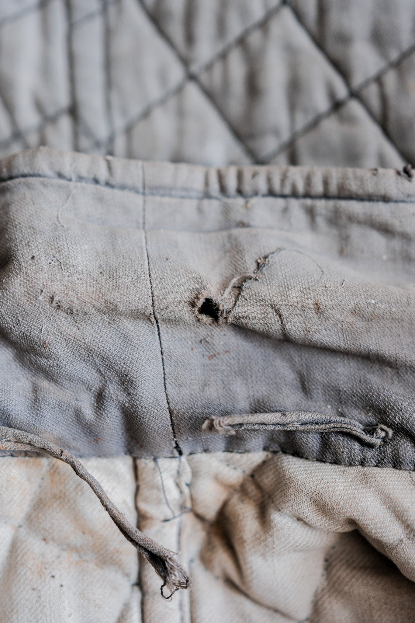 【~40's】WWⅡ German Army Gray-White Reversible Quilted Winter Parka "Modified" "Wehrmacht"