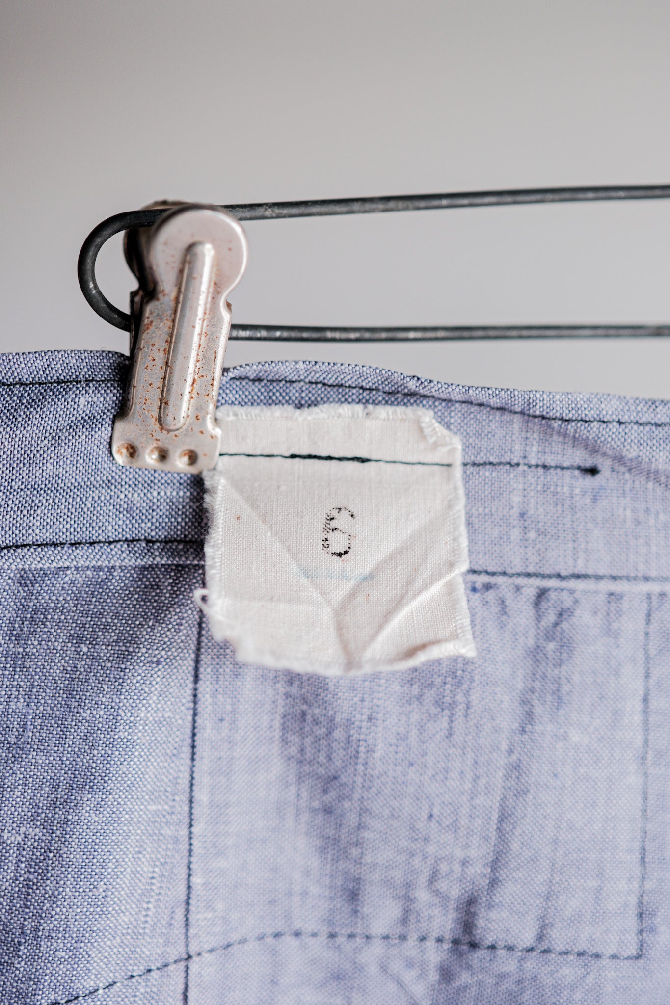 【~50's】French Navy Ramie Linen Sailor Pants Size.C-4 "Dead Stock"