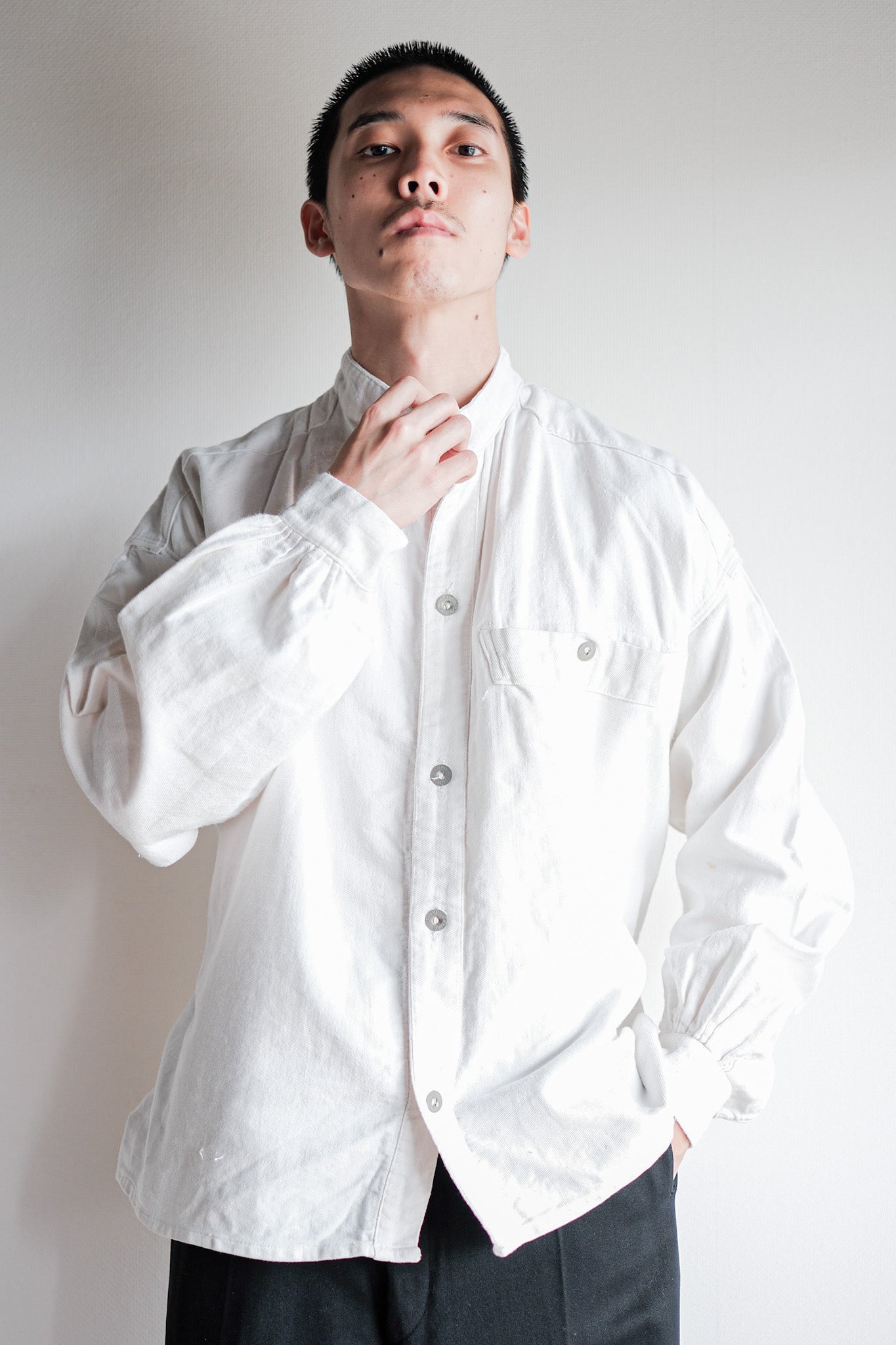 30's French Army Cotton Twill Bourgeron Jacket