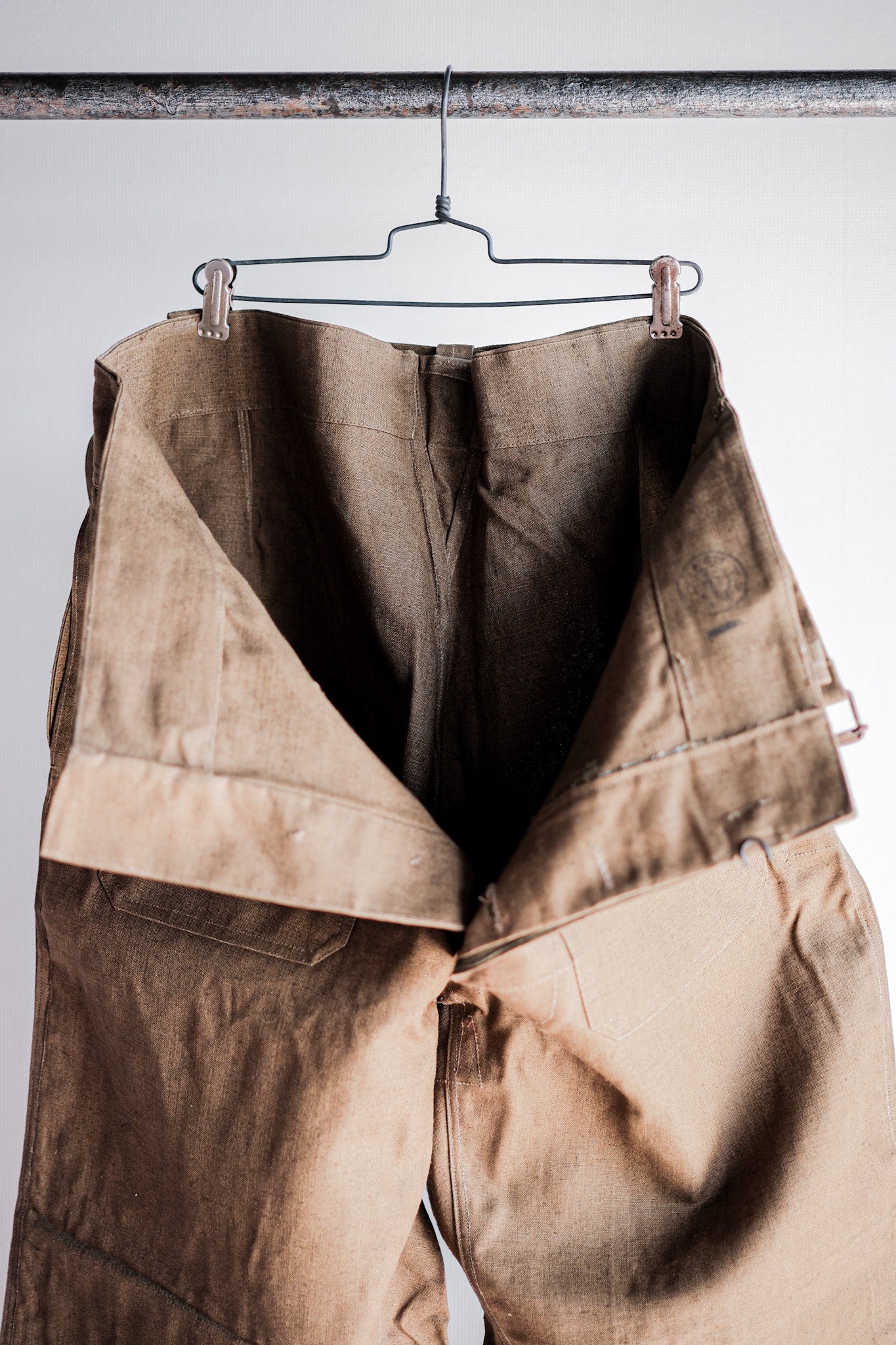 【~30's】French Army M35 Motorcycle Pants "Linen Type" "Dead Stock"